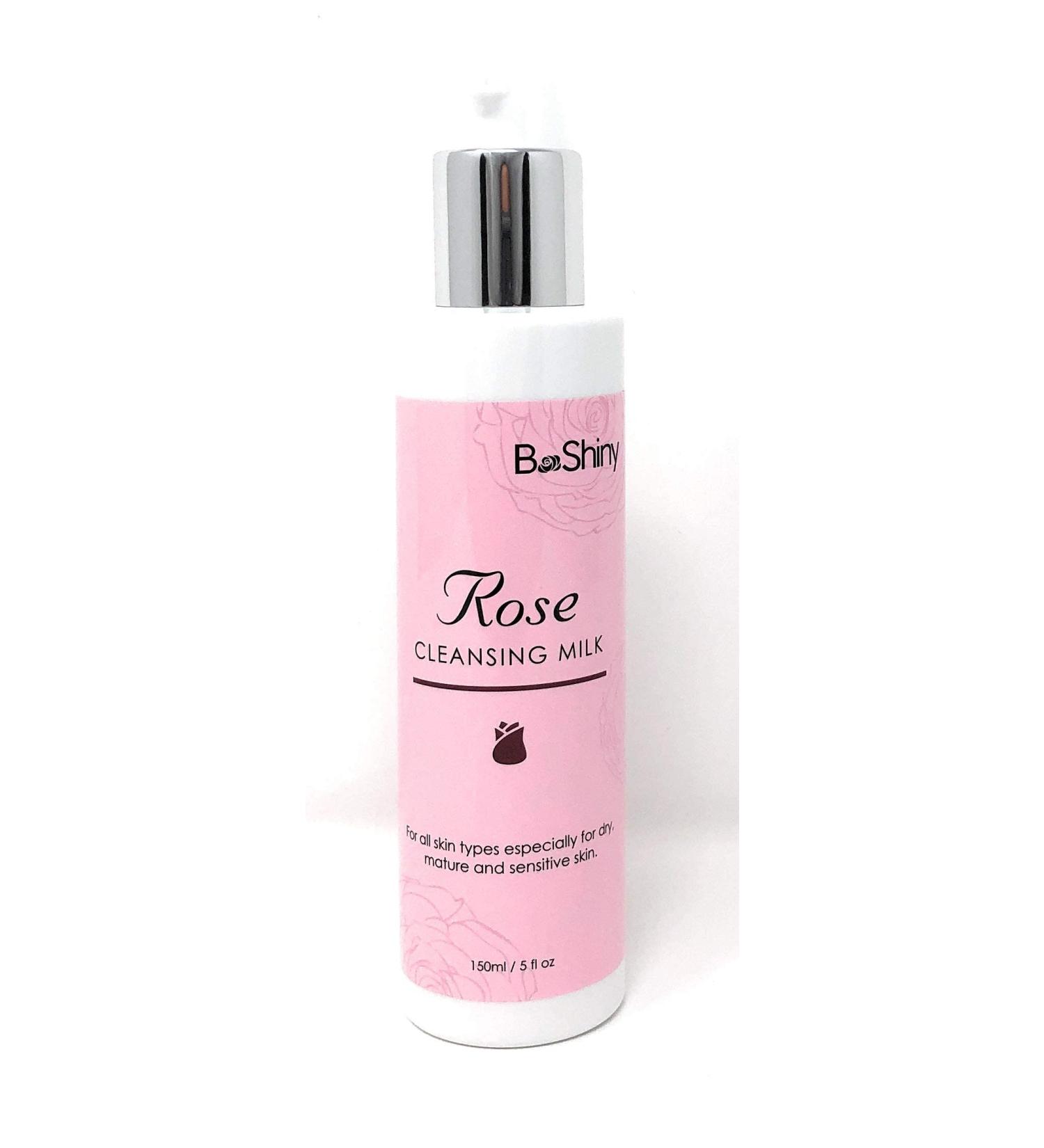 Rose Milk Facial Cleanser - Hydrating Cream for Youthful Radiant Skin | 150ml - Ideal for Dry Sensitive & Mature Skin - Buy Online on GoSupps.com