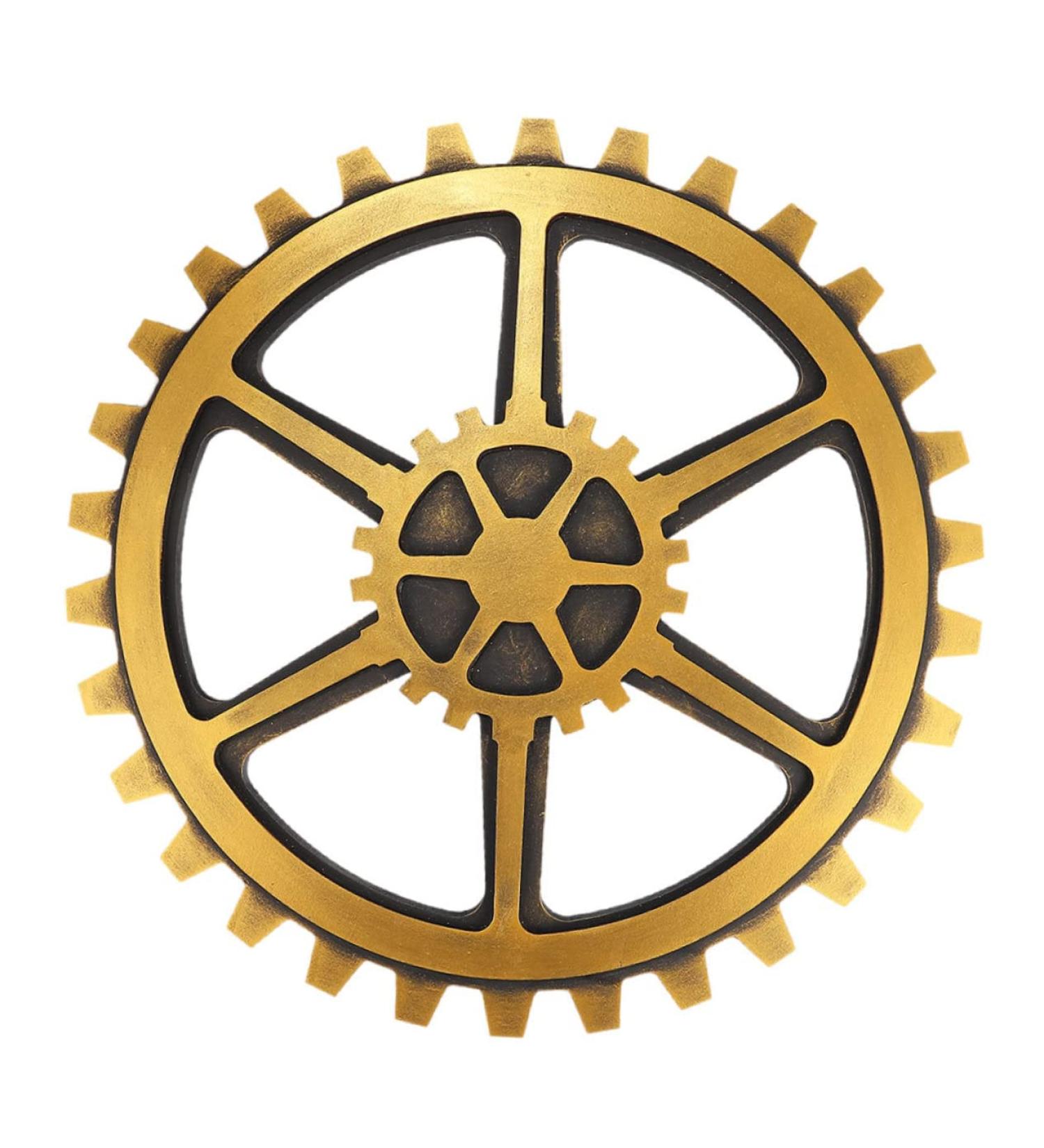 Cabilock 1pc Gear Ornaments Office Decore Wall Gear Wheel Art Wall Decoration Vintage Gear Wall Art Wooden 24X24CM - Buy Online on GoSupps.com