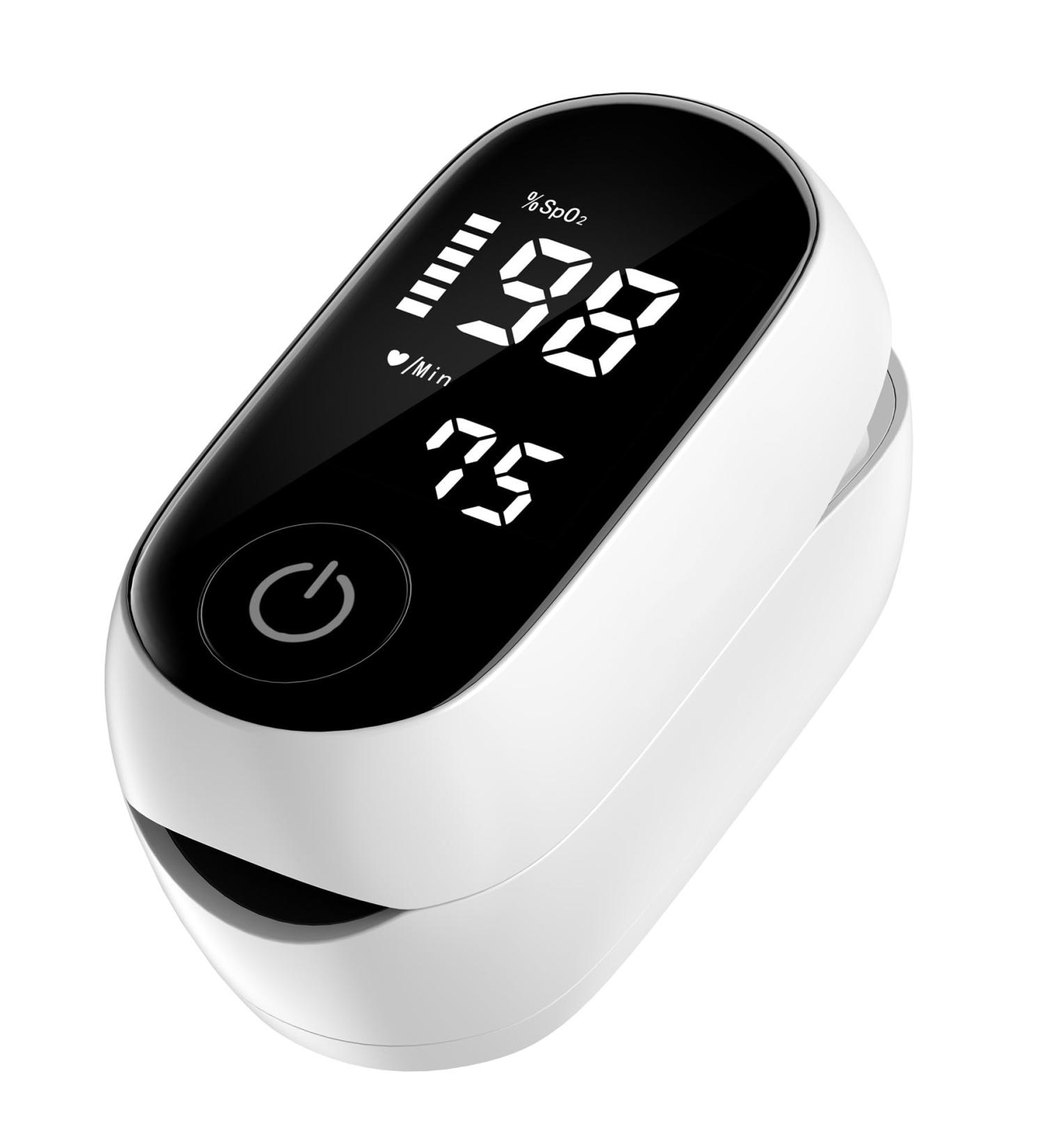 Accurate Fingertip Pulse Oximeter - Blood Oxygen Saturation & Pulse Rate Monitor - International Shipping Available - Buy Online on GoSupps.com