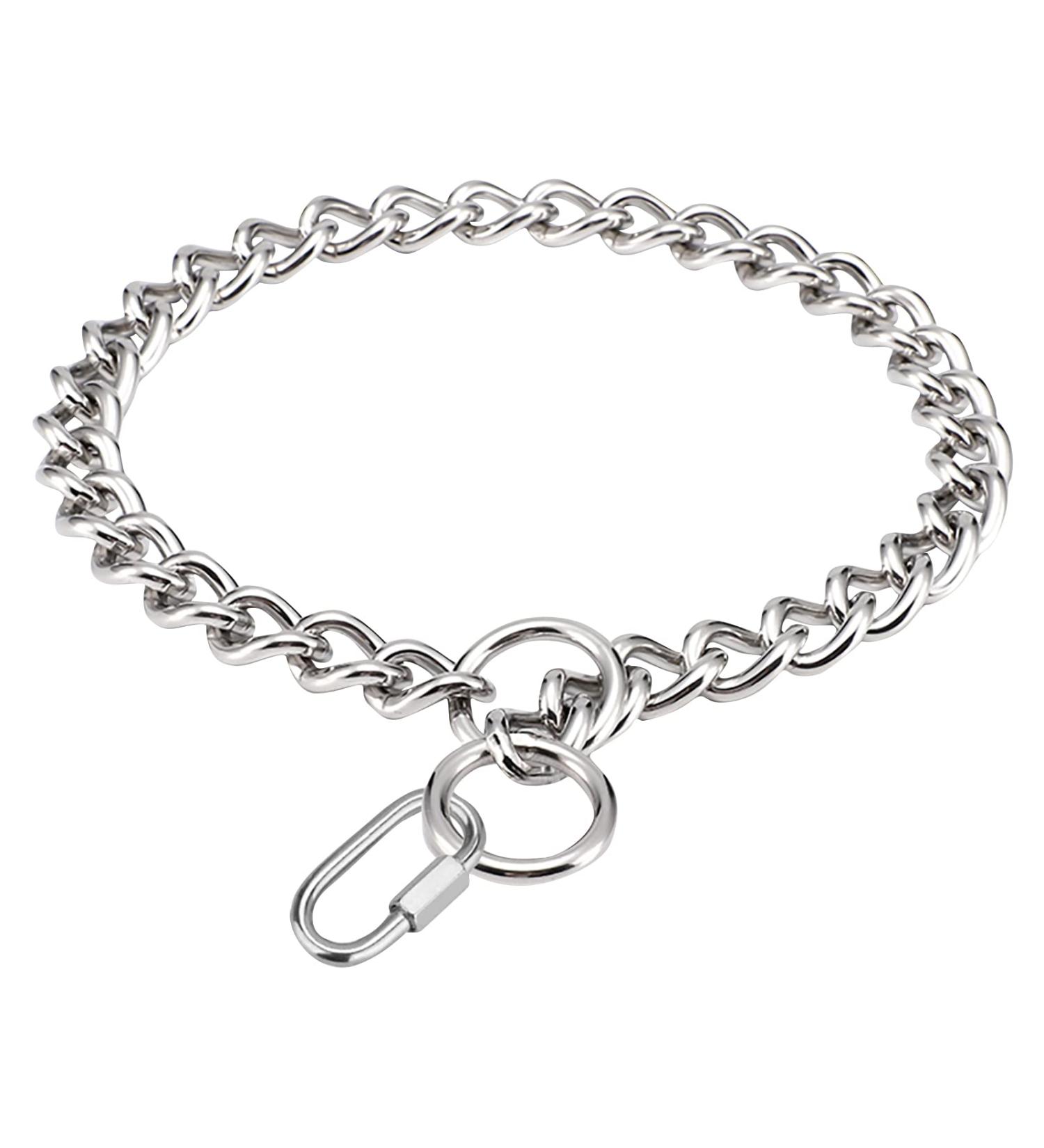 SIVEIS Metal Choke Chains for Dogs Training Stainless Steel Dog Choke Chains Adjustable Silver Chains Collar with Buckle Dog Walking Choke Chain Collars for Small Medium Pet Dogs - 3mm 40cm S (Pack of 1) - Buy Online on GoSupps.com