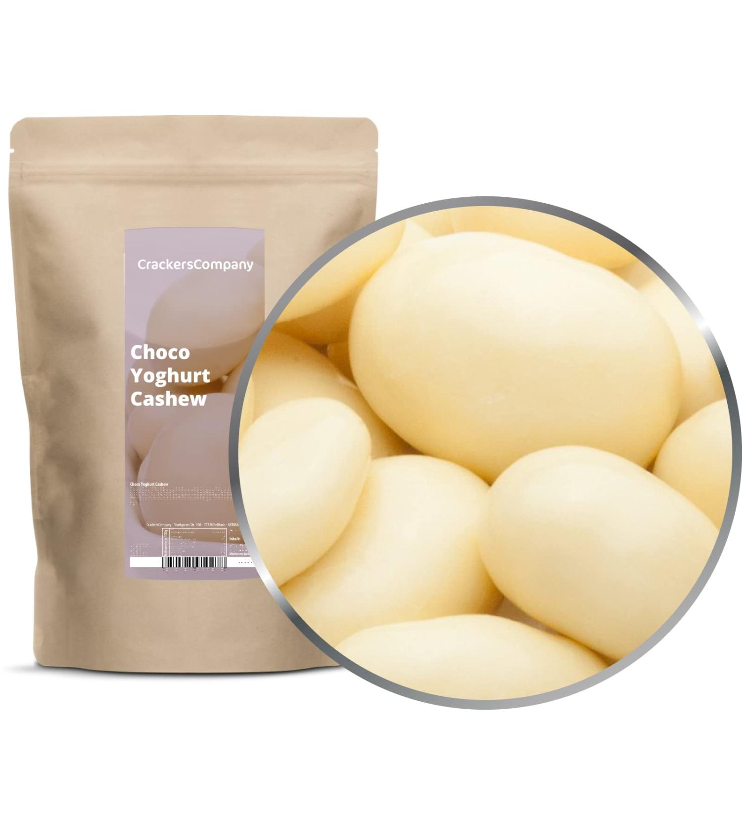  Crackerscompany 1 x 700g of premium quality cashew nuts in gluten-free plant-based chocolate yogurt - Buy Online on GoSupps.com