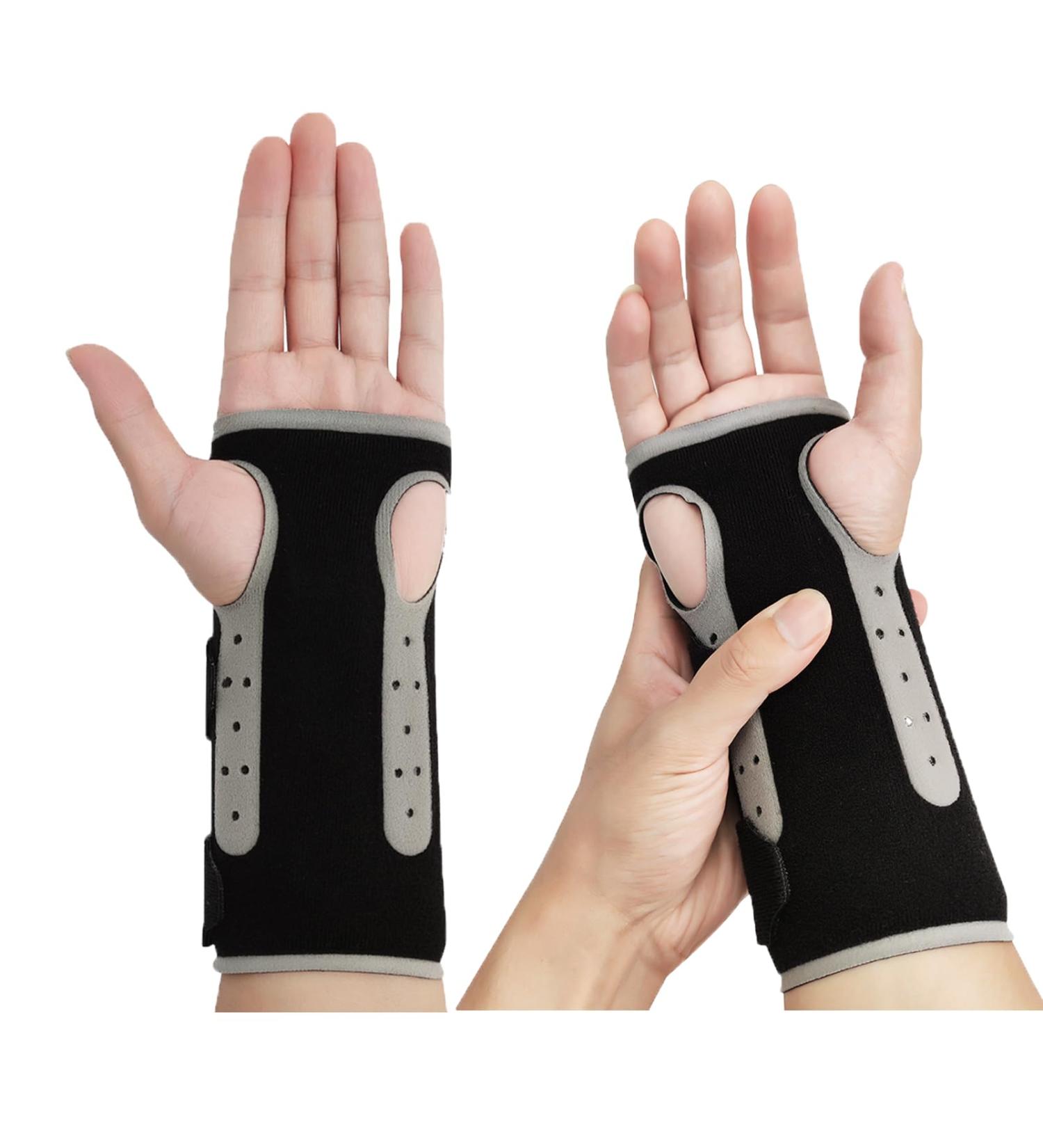 SONGQEE Wrist Support Splint for Carpal Tunnel - Men Women Arthritics Hand Brace - Pain Relief Stabilizer for Tendonitis Sprain - Night Sleep Support - Black-1PC - Buy Online on GoSupps.com