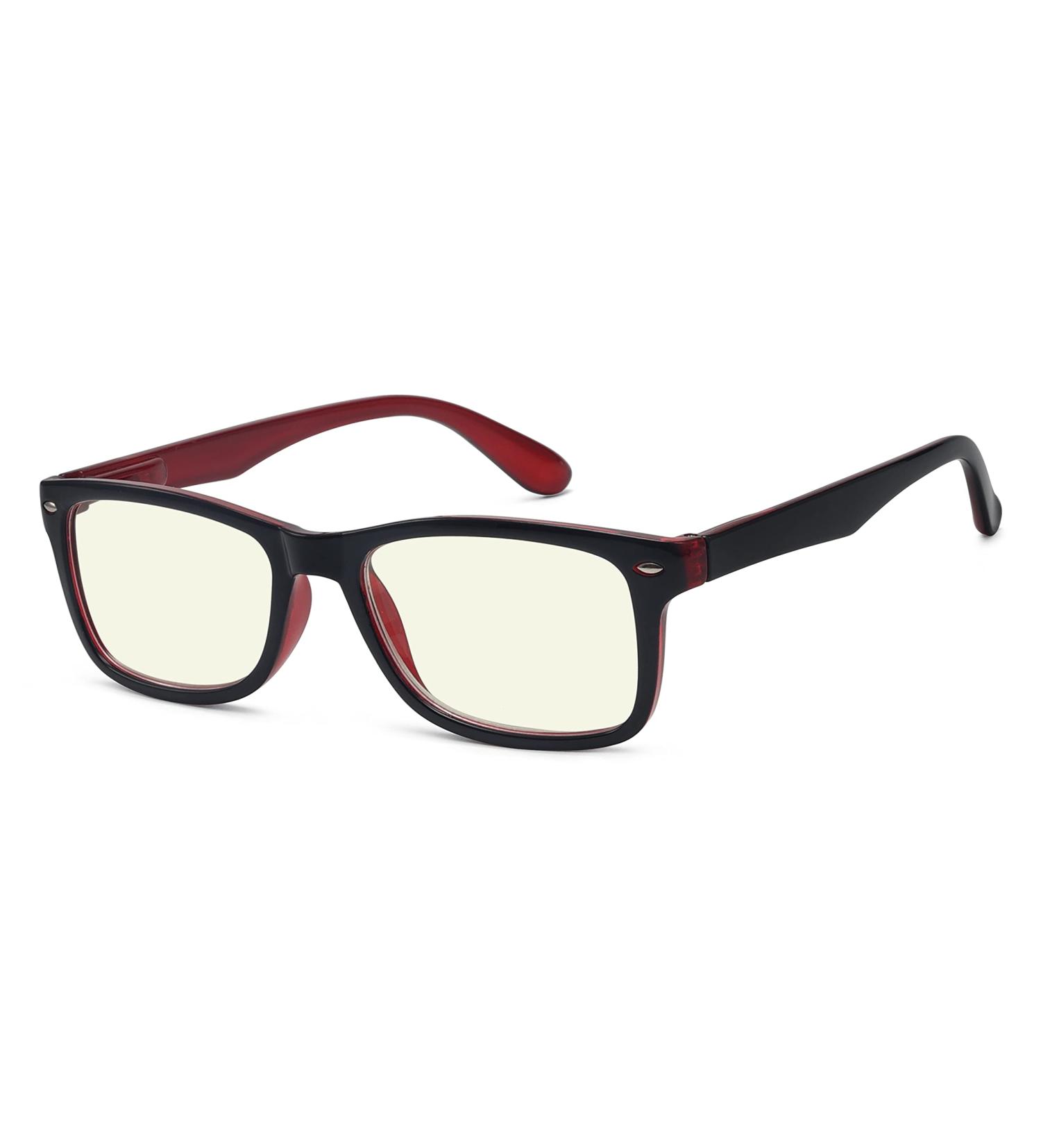 Eyekeper Computer Reading Glasses +3.0 BB40 Lens - UV & Glare Protection Anti-Reflective Tinted Glasses (Black Red Yellow) - International Shipping Available - Buy Online on GoSupps.com