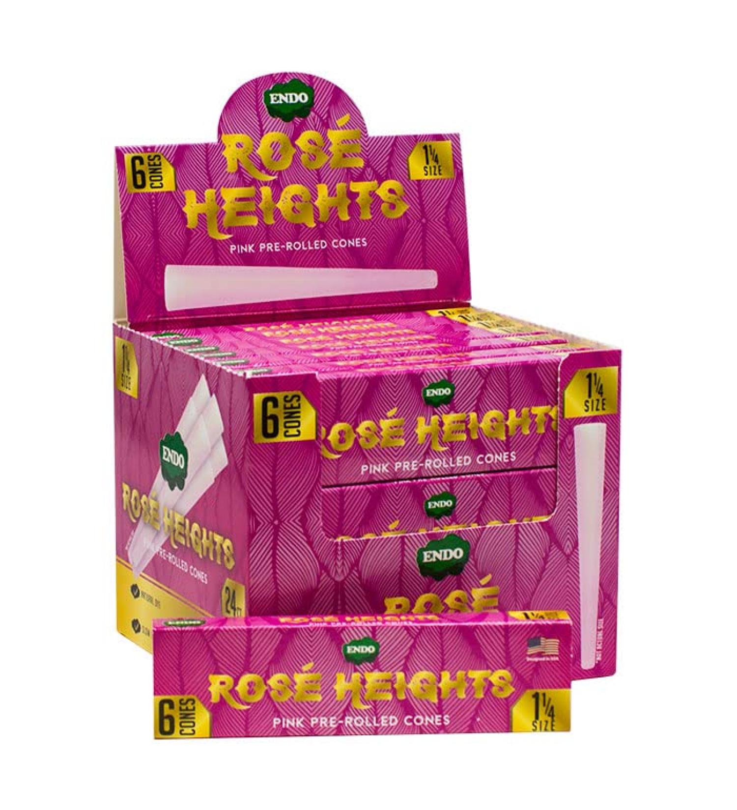 Ros Heights Pink 1.25 Pre-Rolled Cones Display Of 24 - Buy Online on GoSupps.com