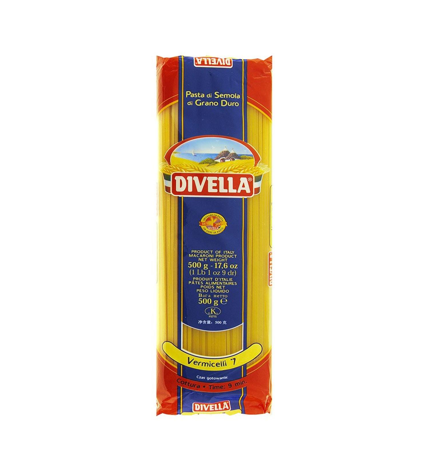 DIVELLA VERMICELLI 500 gr. (5 boxes of 500 g)