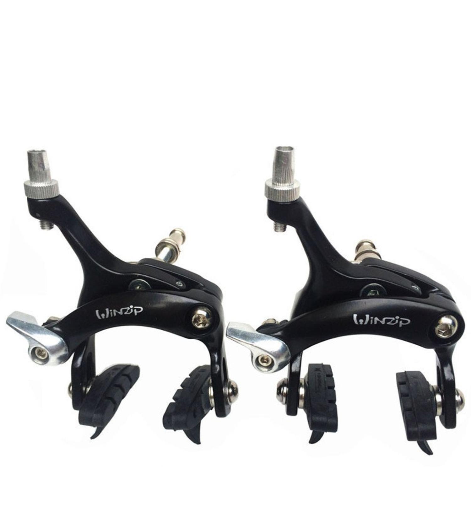 UPANBIKE Road Bike Brake Set - Front & Rear Calipers (Aluminum Alloy, 39-49mm Adjustable)