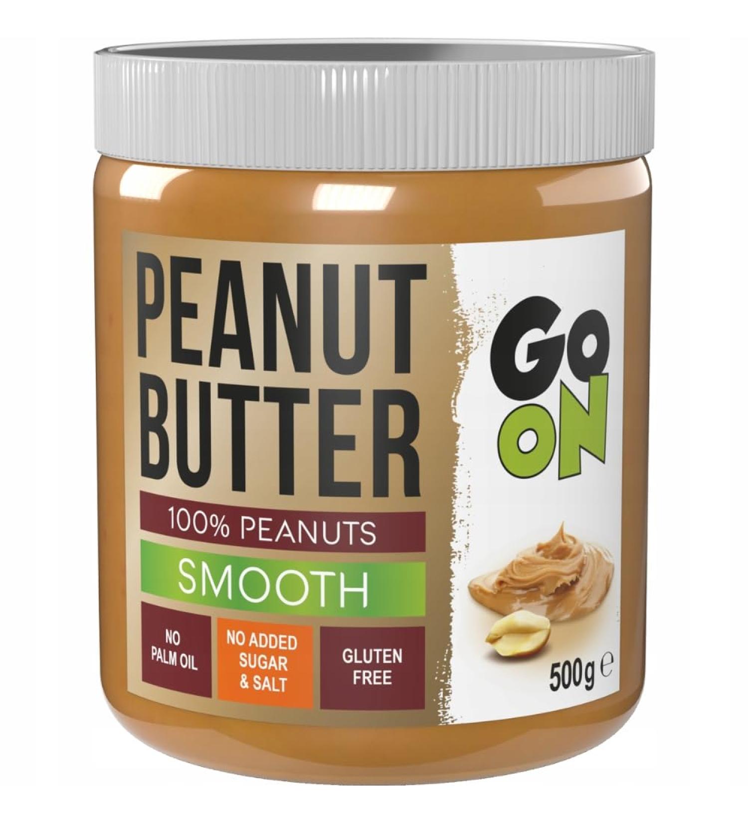 Sante Go On Peanut Butter - No added sugar salt palm oil - 100% nuts - High protein content - 1 pack x 500g (Smooth)