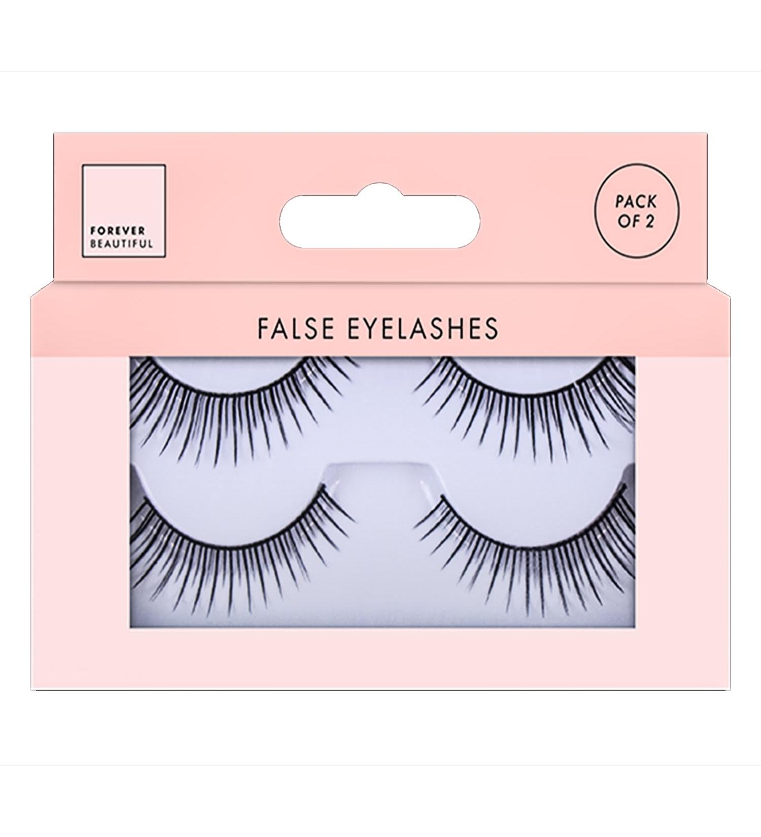 Tech Island Eyelashes False Eyelashes 2 Pairs Matte 3D Collection Feather False Eyelashes Synthetic Eyelashes Soft & Matte Finish for Birthday Party