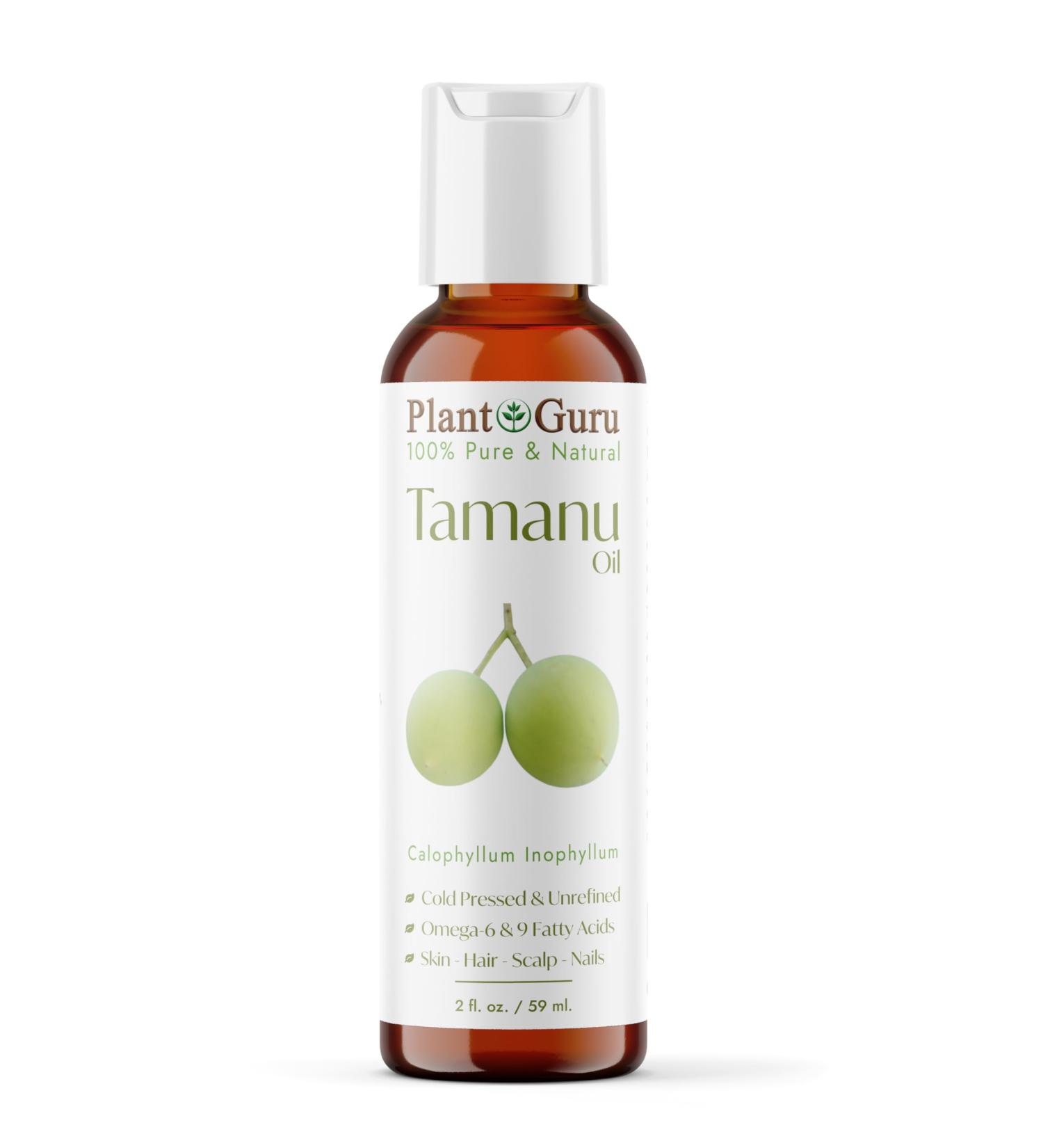 Plant Guru Tamanu Oil 2 fl. oz. Cold Pressed 100% Pure & Natural Unrefined Carrier Oil for Skin Face Body & Hair Moisturizer. Ideal for DIY Creams Lotions Soaps & Lip Balms. - Buy Online on GoSupps.com