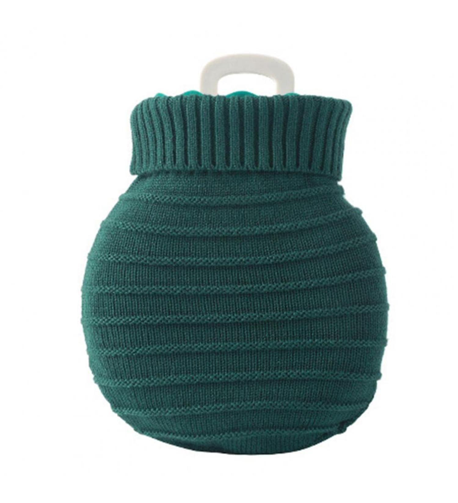Heat bottle heating cushion Women's hot water rider Heated natural rubber warmth filler filled with water portable rubber (green size: 10 * 15 cm)