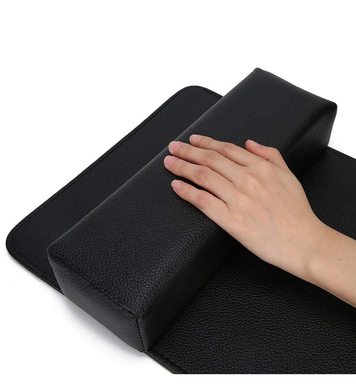 FAMKIT Nail Art Hand Pillow Set - Beauty Salon Soft Arm Rest Holder Cushion Mat for Manicure - Black - Buy Online on GoSupps.com