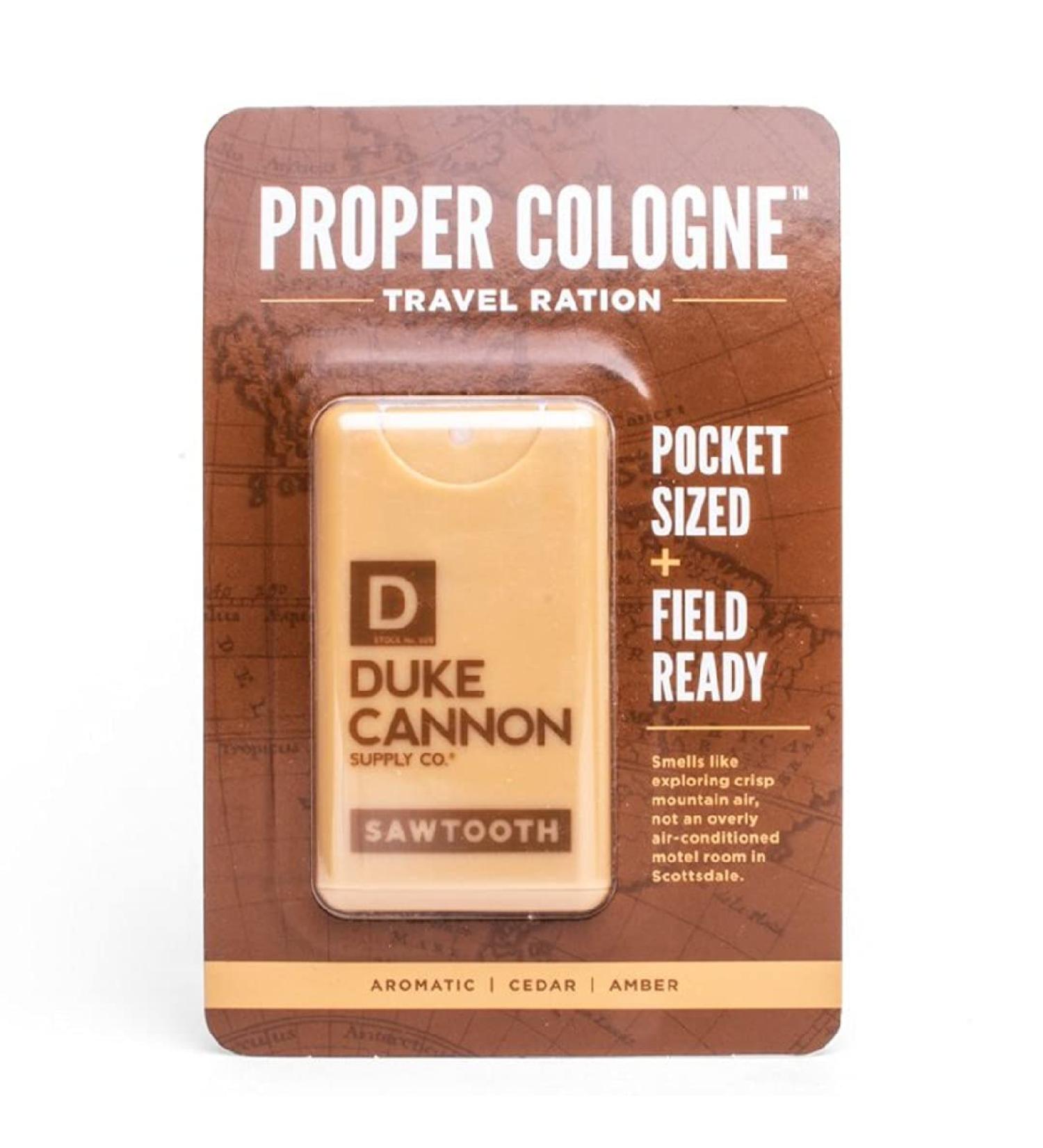 Duke Cannon Supply Co. Proper Cologne 0.34 Fl Oz - Sawtooth/Eau de Parfum for Men Travel Ration - Buy Online on GoSupps.com