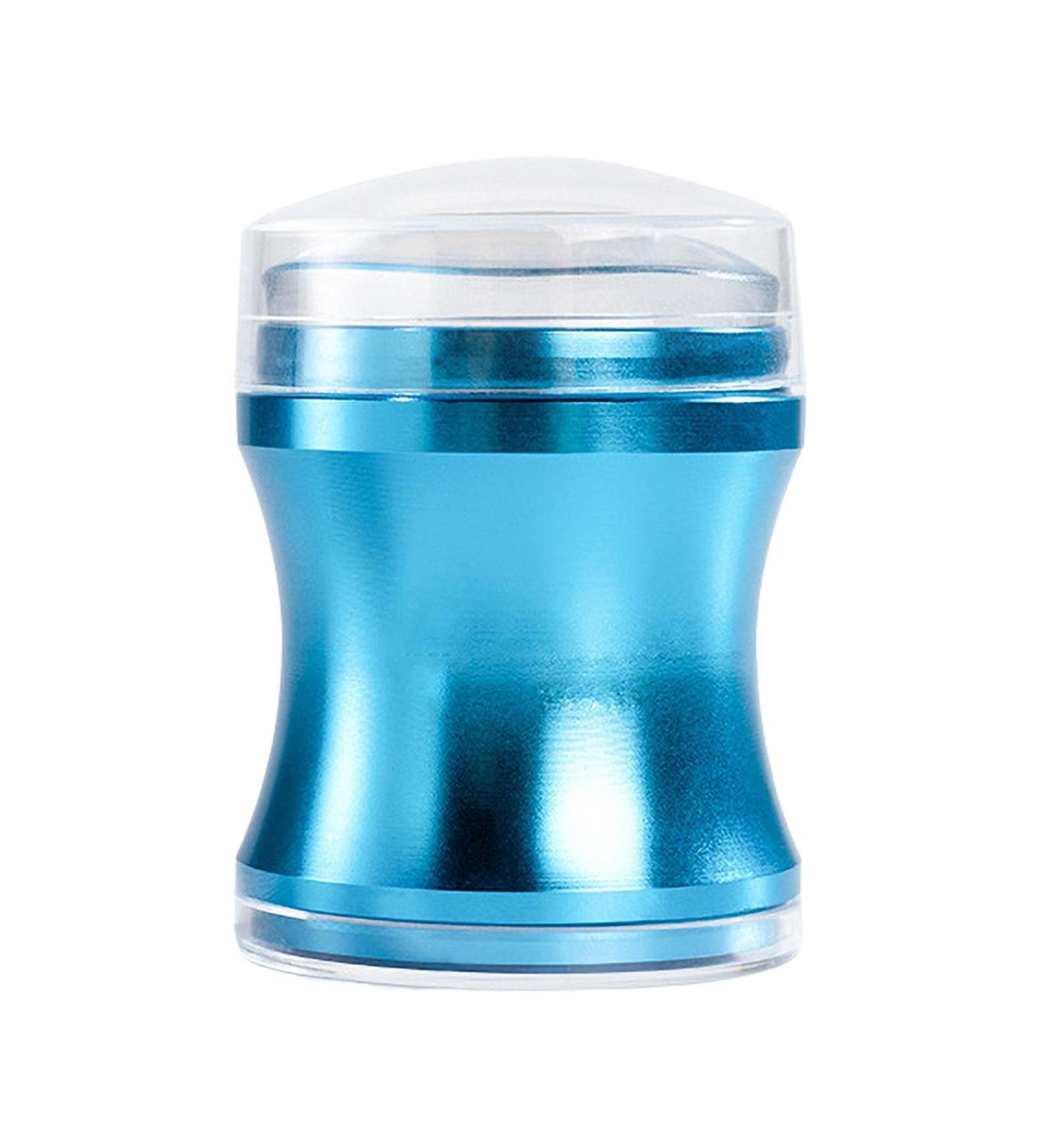 Nail Art Stamper with Schabern | Silicone Nail Stamps for Manicure | Blue Transparent Soft Stamp - International Shipping Available - Buy Online on GoSupps.com