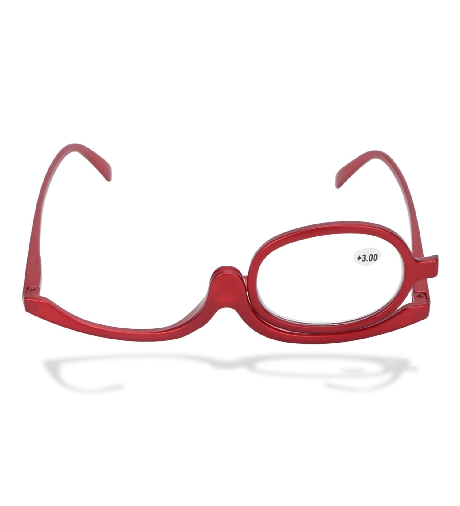 Stylish Women's Reading Glasses +3.00 | Flip Over Magnifying Makeup Eyeglasses for Enhanced Vision - Buy Online on GoSupps.com