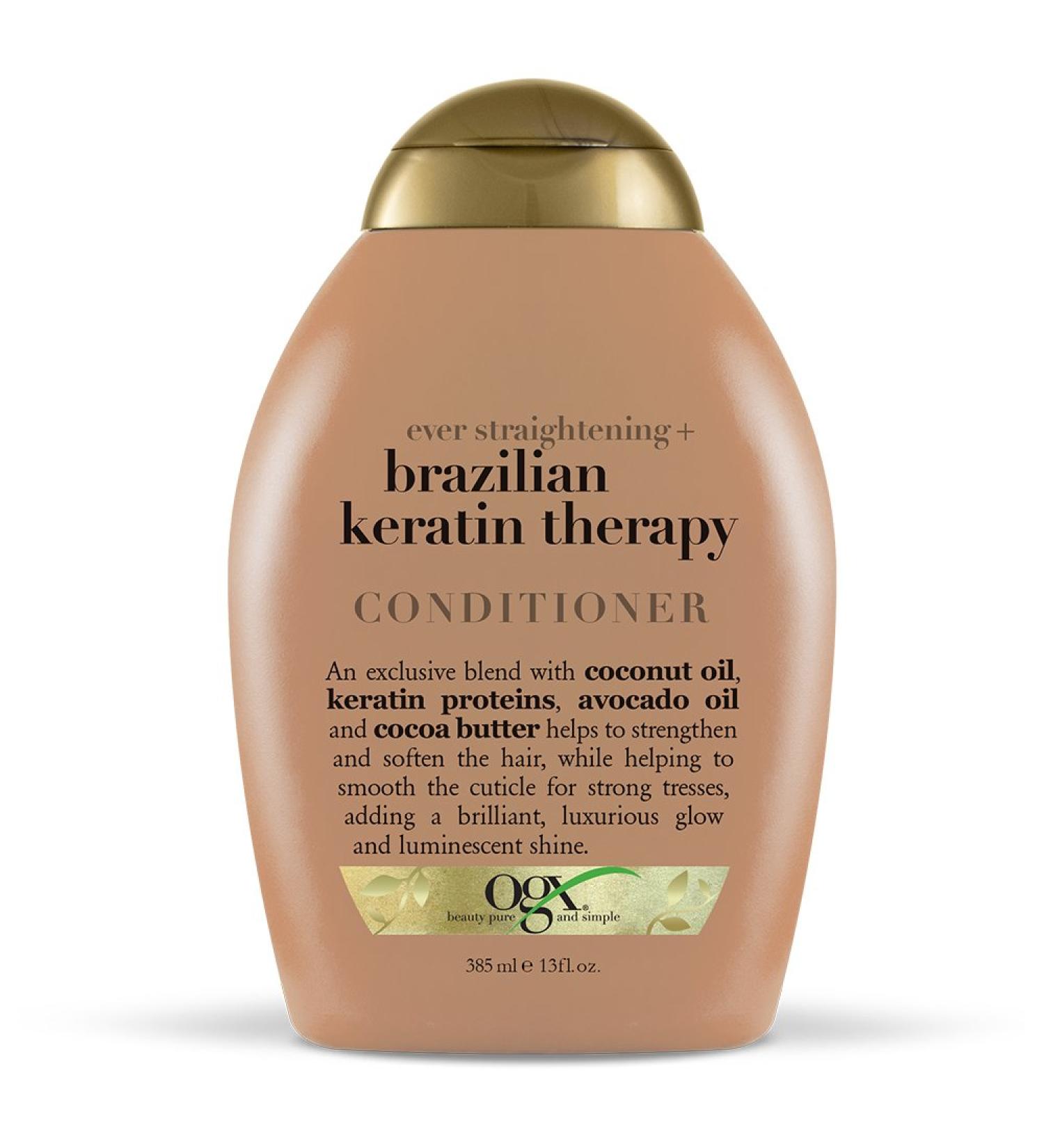 OGX Ever-Straightening + Brazilian Keratin Therapy Conditioner 13oz - Smooth & Strengthen Hair - Buy Online on GoSupps.com