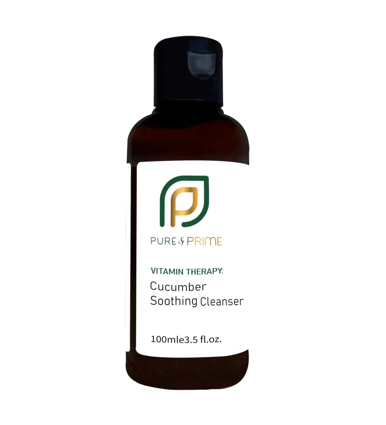 Pure & Prime Cucumber Soothing Cleanser | Hydrating & Gentle Vegan Skincare | 100ml - International Shipping Available - Buy Online on GoSupps.com