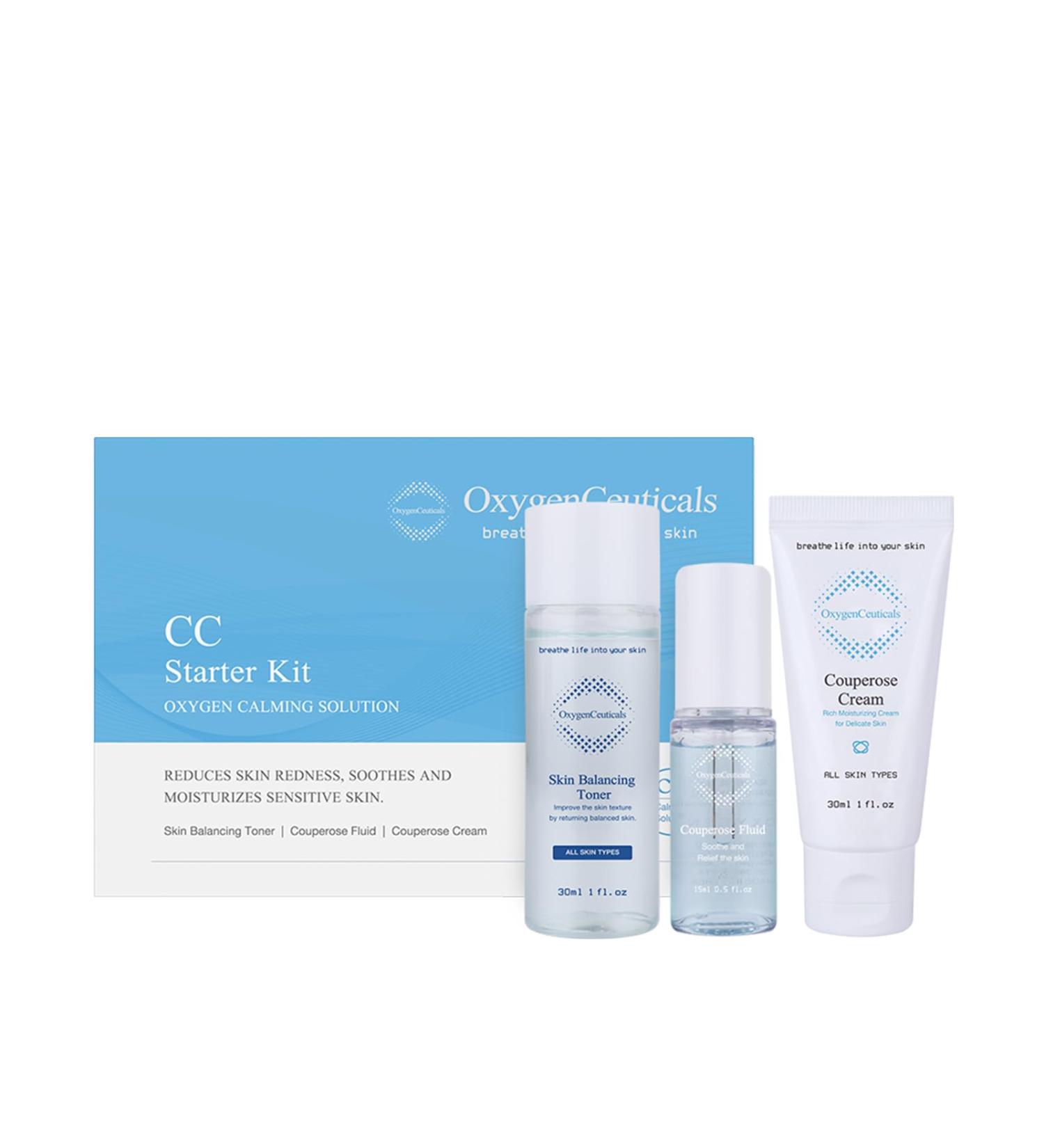 Skin Balancing Toner Couperose Fluid & Cream | CC Starter Kit - Perfect for Sensitive Skin - Buy Online on GoSupps.com