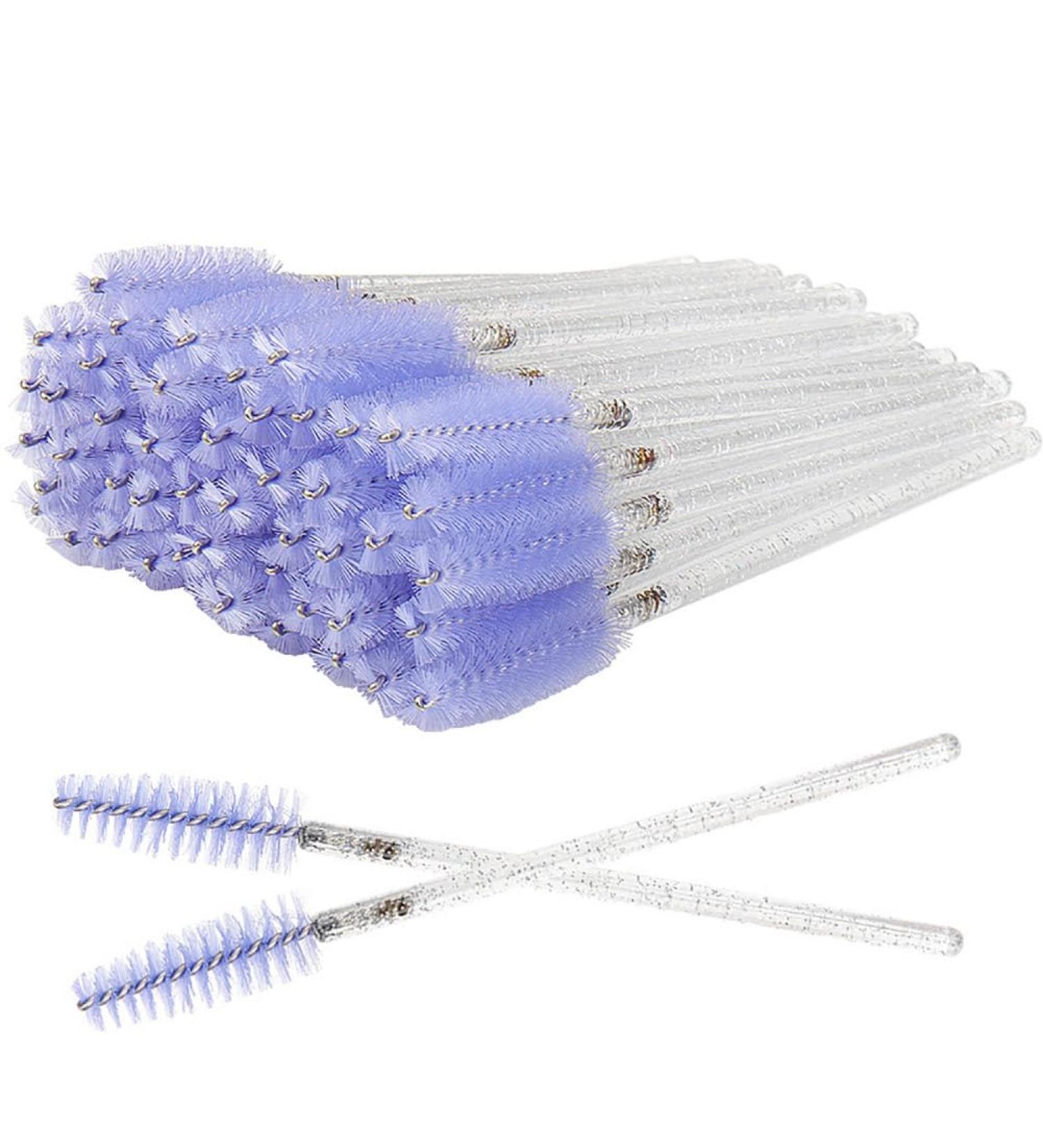 200 Piece Eyelash Brush Set - Eyelash Extension & Mascara Brushes for Salon & Home Use | Light Violet Makeup Tool Kit - Buy Online on GoSupps.com