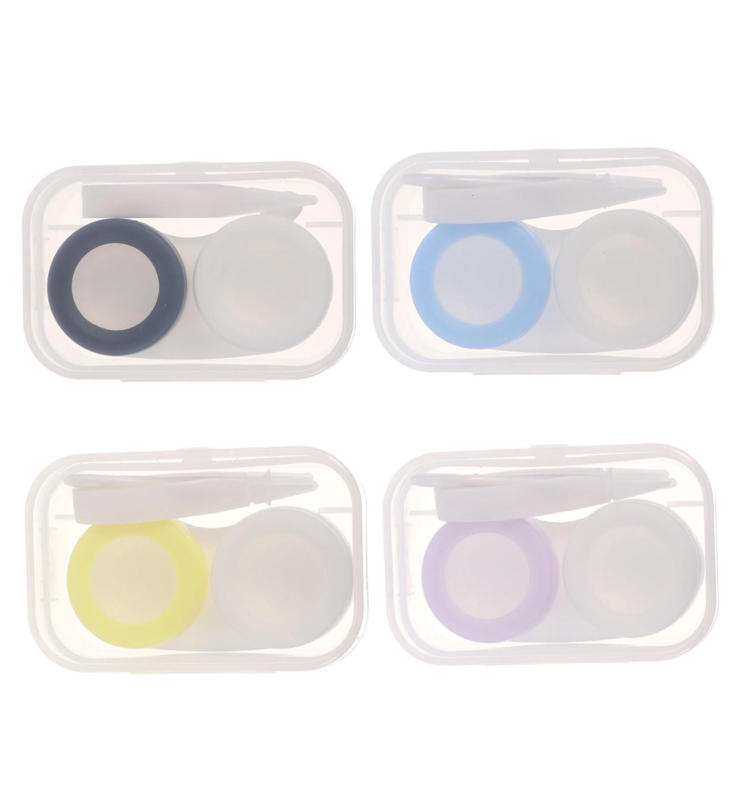 Buy SOLUSTRE 4pcs Contact Lens Case with Mirror - Invisible Travel Storage Tank - Durable Plastic - International Shipping Available - Buy Online on GoSupps.com
