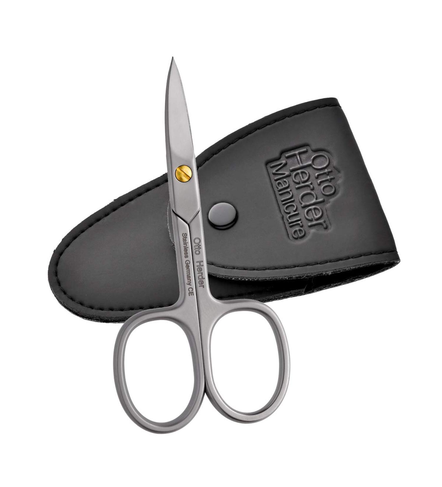 Otto Herder Nail Scissors - Rustproof 9cm Professional Foot & Fingernail Scissors with Micro Toothing & Adjustable Screw - Includes Case - Buy Online on GoSupps.com