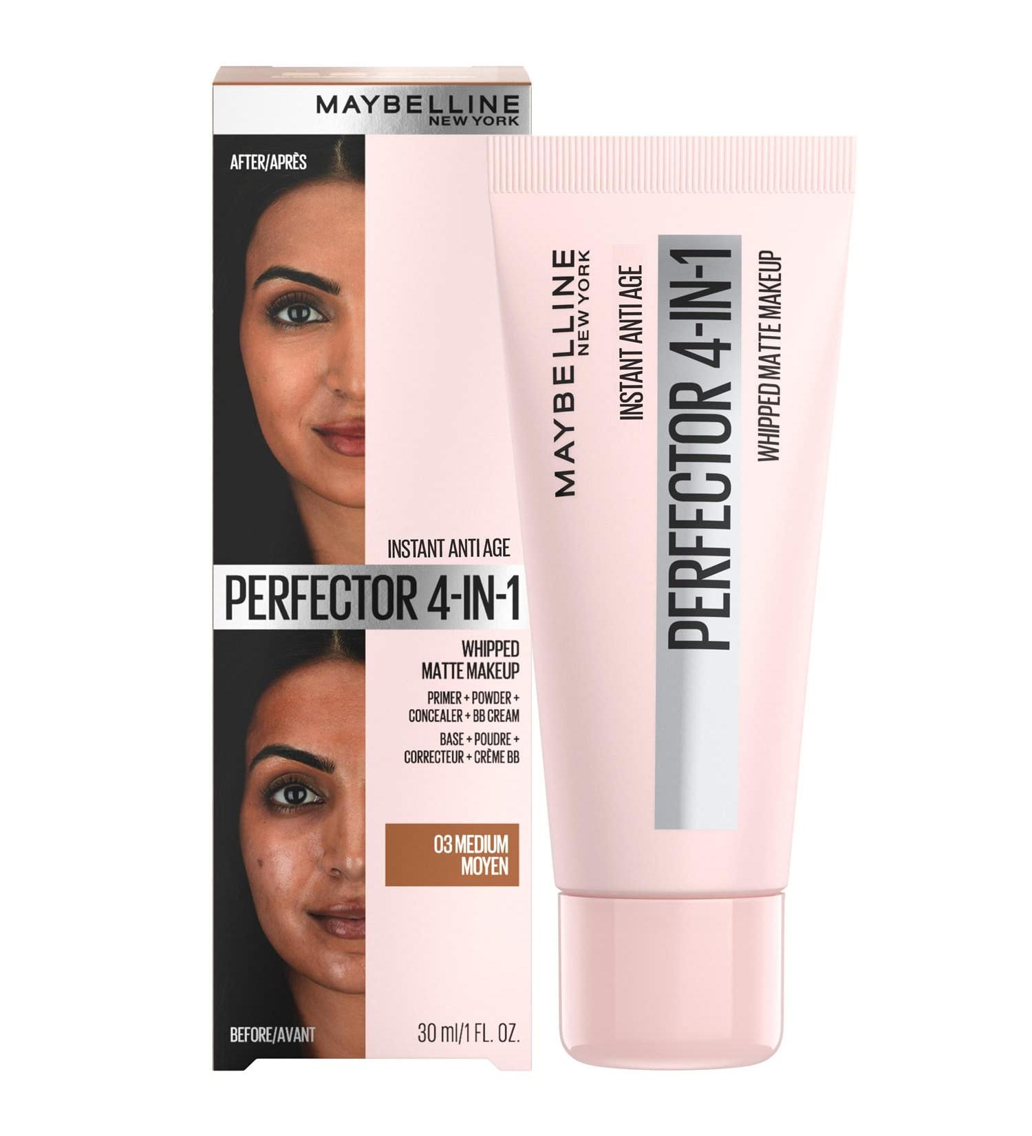 Maybelline New-York 4-in-1 Multi-Use Mattifying Complexion Perfector Instant Anti-Age Perfector Foundation - Shade: 03 Medium - Capacity: 30 ml - Buy Online on GoSupps.com