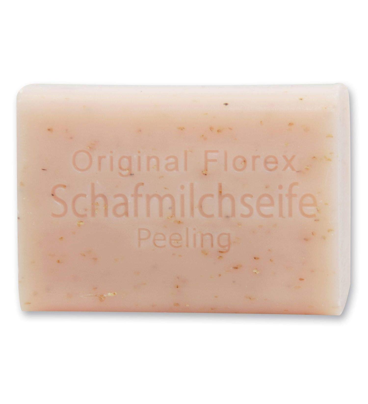 Florex Florex Sheep Milk Soap - Exfoliating with Pink Poppy - Premium Quality Soap with Exfoliating Effect Massages Skin 100g