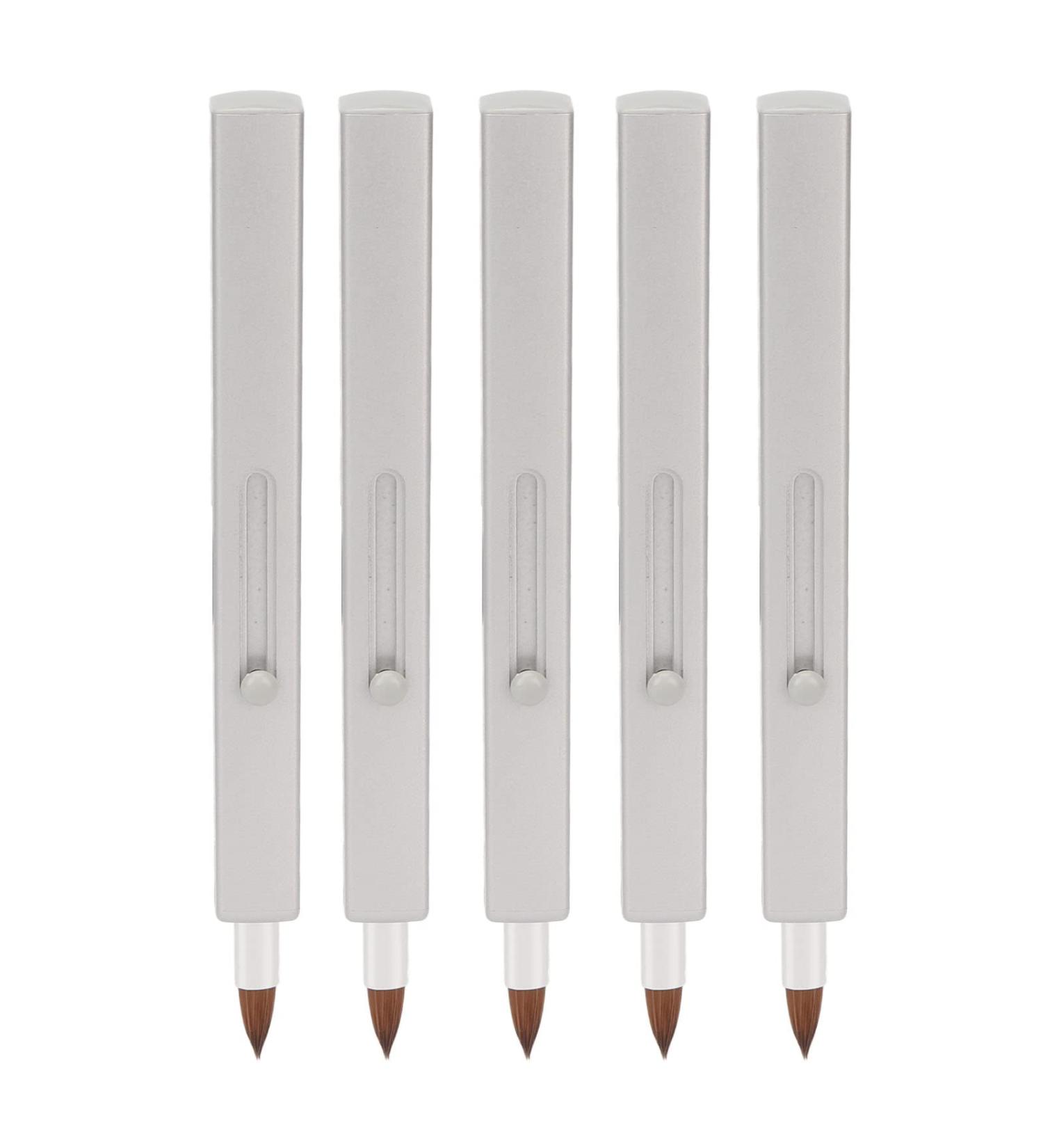 Verdant Touch Makeup Brush Lip Brush Set of 5 Retractable Multipurpose Single-Ended Nylon Makeup Brush Grey Shell - Buy Online on GoSupps.com