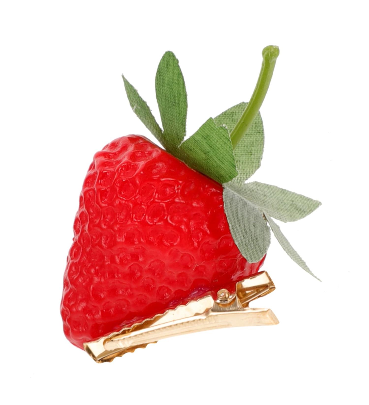 TINEASUR Strawberry Barrettes Strawberry Hair Barrettes for Women Strawberry Hair Clip Women Hair Clip Strawberry Hair Accessories Women Hair Barrettes Fruits Hair Clip Hairpin - Buy Online on GoSupps.com