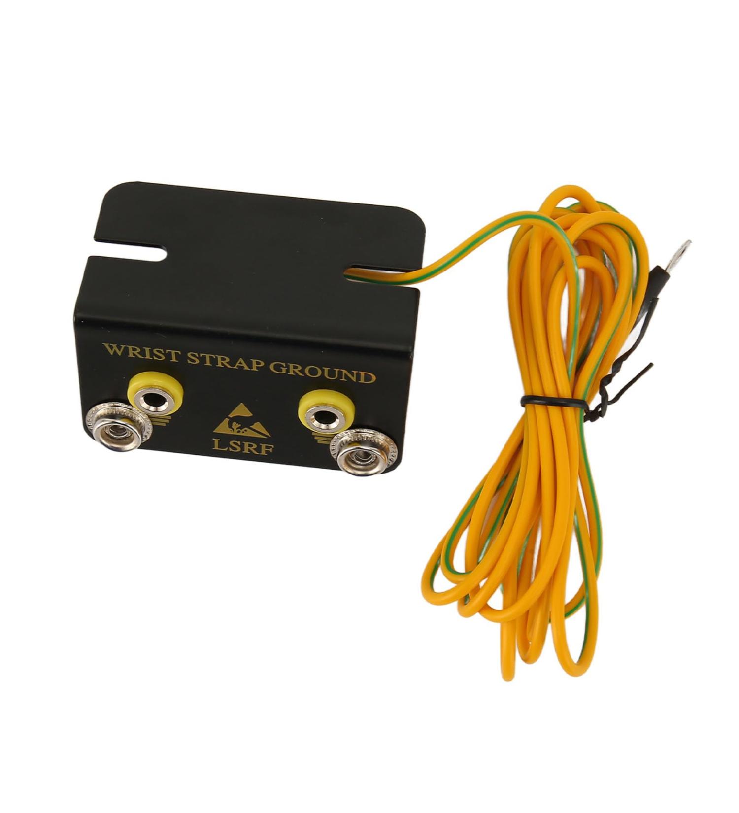 2-Hole Grounding Plug for ESD Wristbands | 1.6m Anti-Static Cable | Grounding Socket for Wrist Straps - Buy Online on GoSupps.com