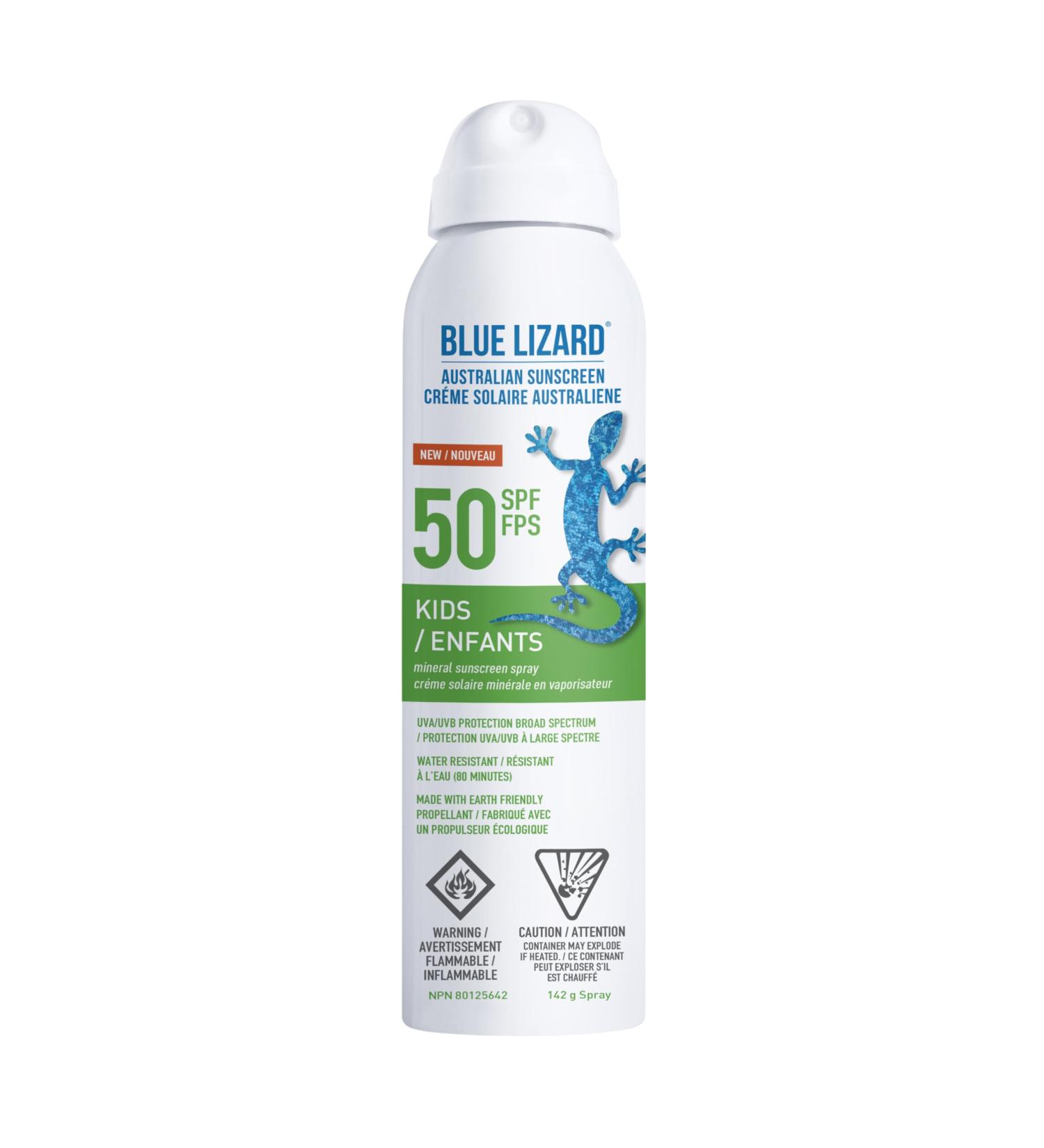 Blue Lizard Kids Mineral Sunscreen Spray SPF 50 with Zinc Oxide 148 ml - Buy Online on GoSupps.com