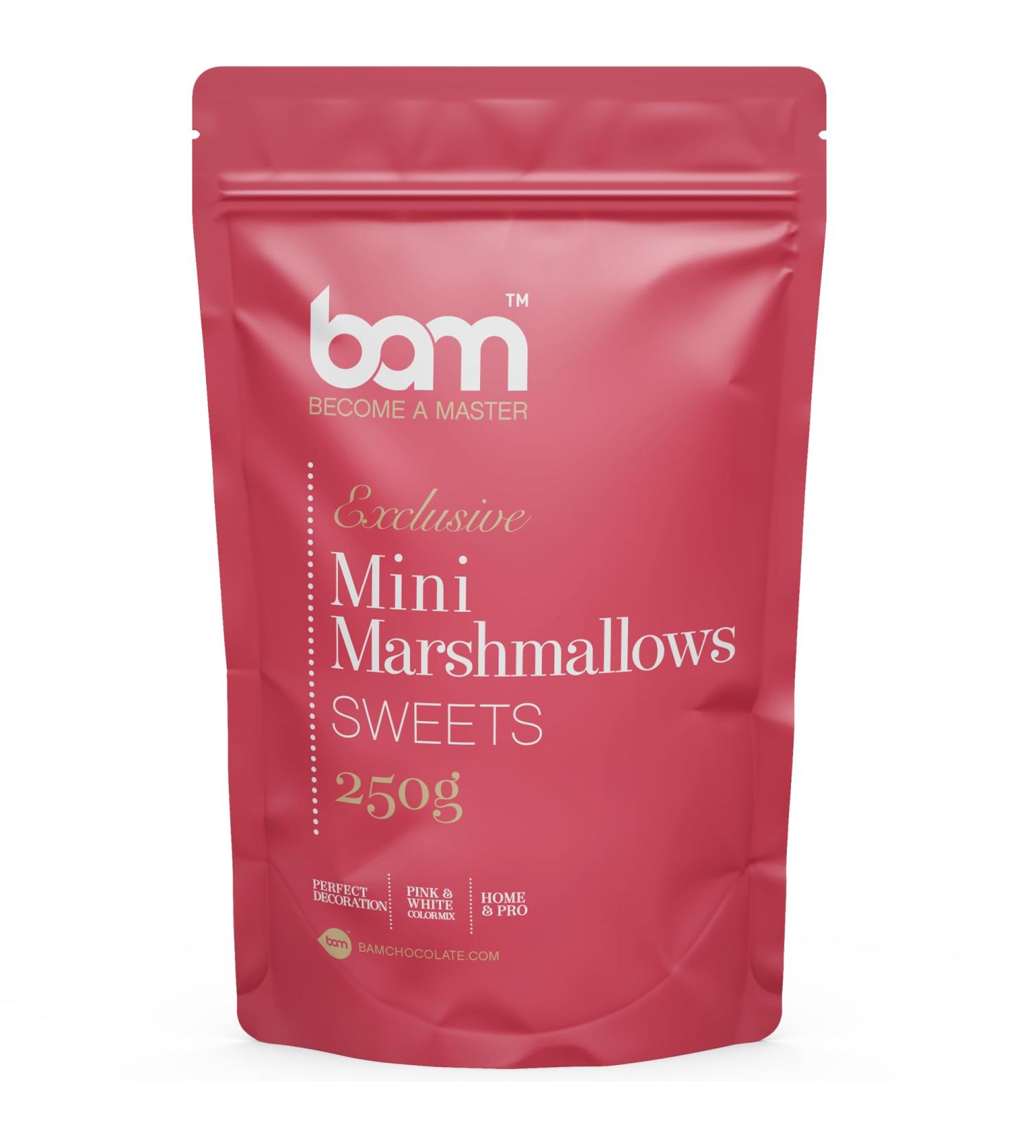 BAM Mini Marshmallows Cake Sprinkles Ideal for Cake Decorating Pink Cream and White 250g - Buy Online on GoSupps.com