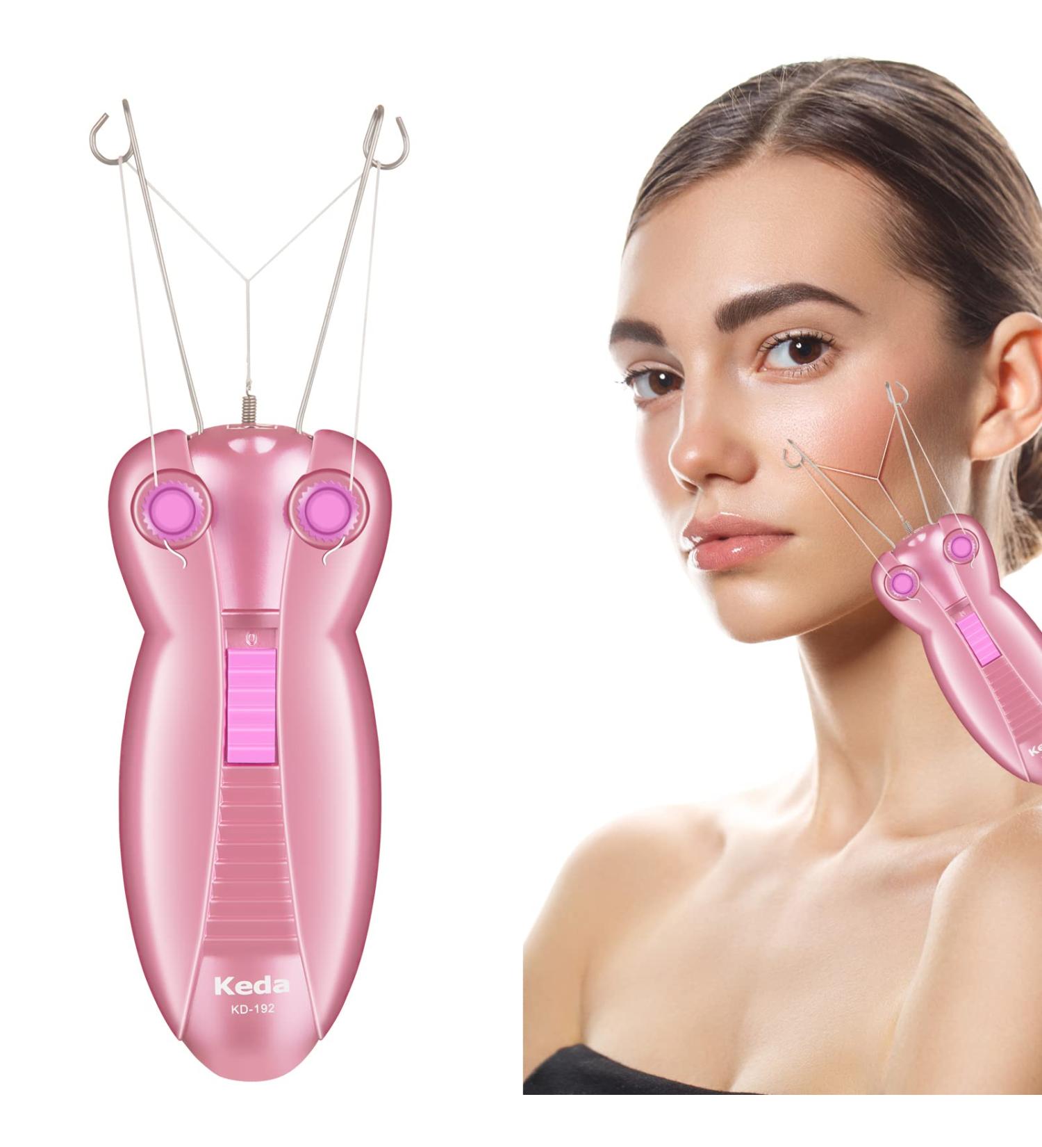Electric Facial Threading Hair Remover for Women - Automatic Epilator for Fine Hair on Face, Chin, Upper Lip, Arms - Buy Online on GoSupps.com