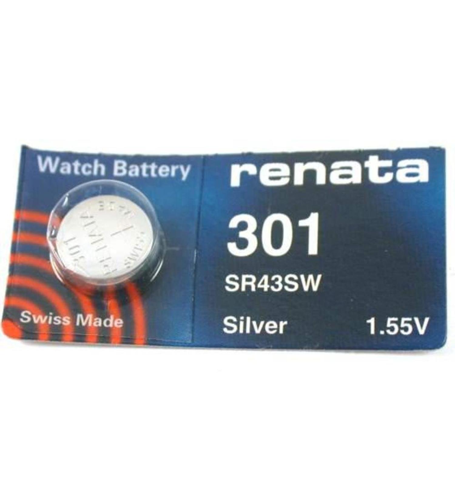 Renata 301 SR43SW Watch Battery Batteries