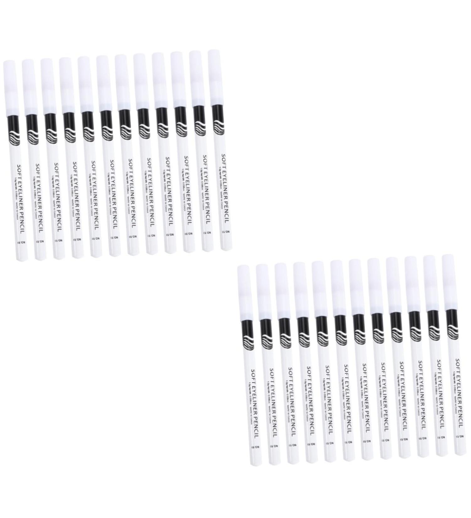 TOVINANNA Eye Line Pencils 48 Pcs Eyeliner Pencil Gel Eyeliner Eye Liner Pen Pretty Woman Wooden Pole White Embroidery Pen - Buy Online on GoSupps.com