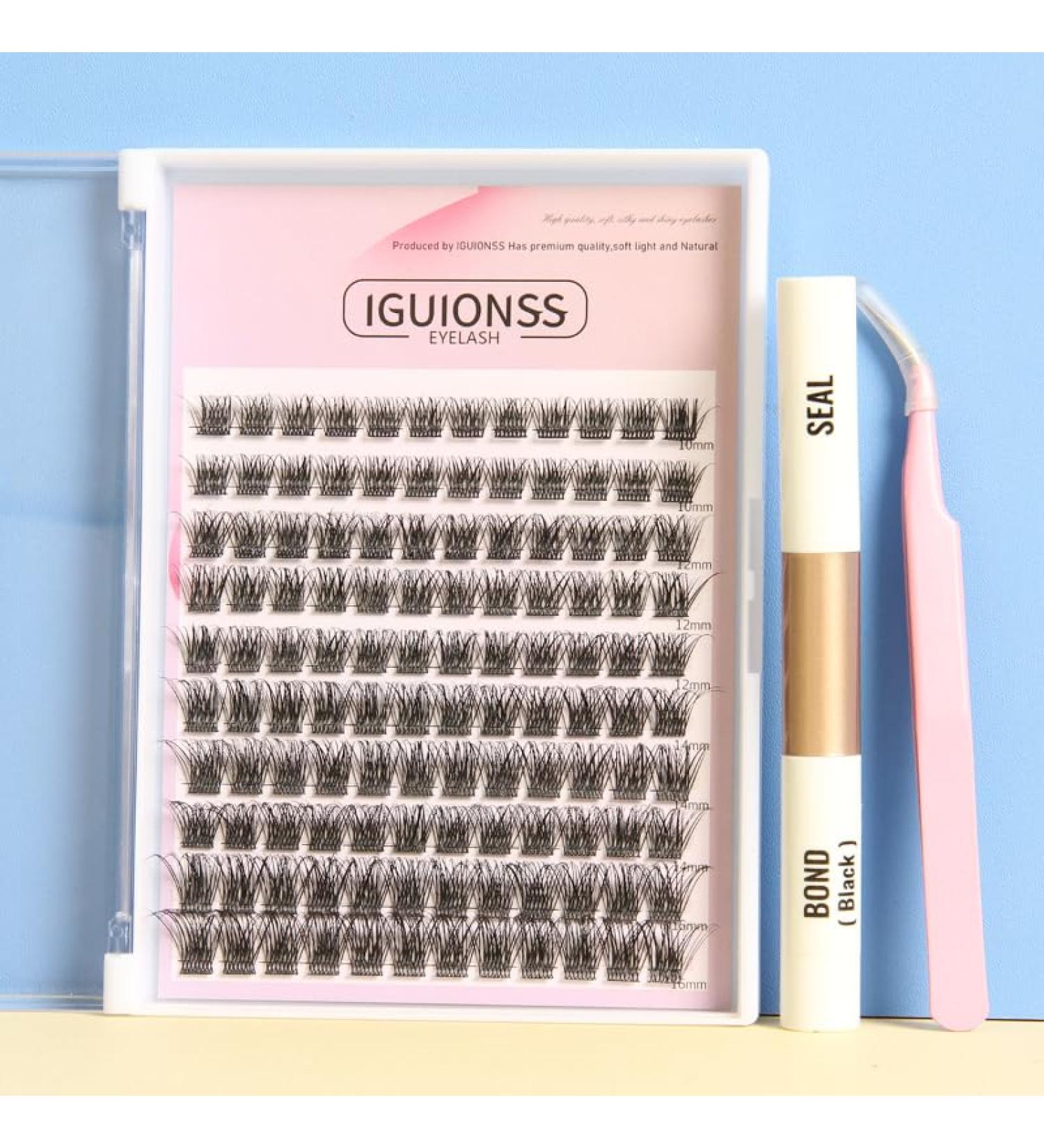 Fluffy Eyelashes Set DIY Lashes Extensions 120 Volume Single Clusters Thick Senmented Eyelash with Glue Tweezers Natural Fine Black Stalks Eyelash Kit (IG03-C 10-16mm MIX-Glue-Tweezer) 10-16mm MIX-Glue-Tweezer IG03-C - Buy Online on GoSupps.com