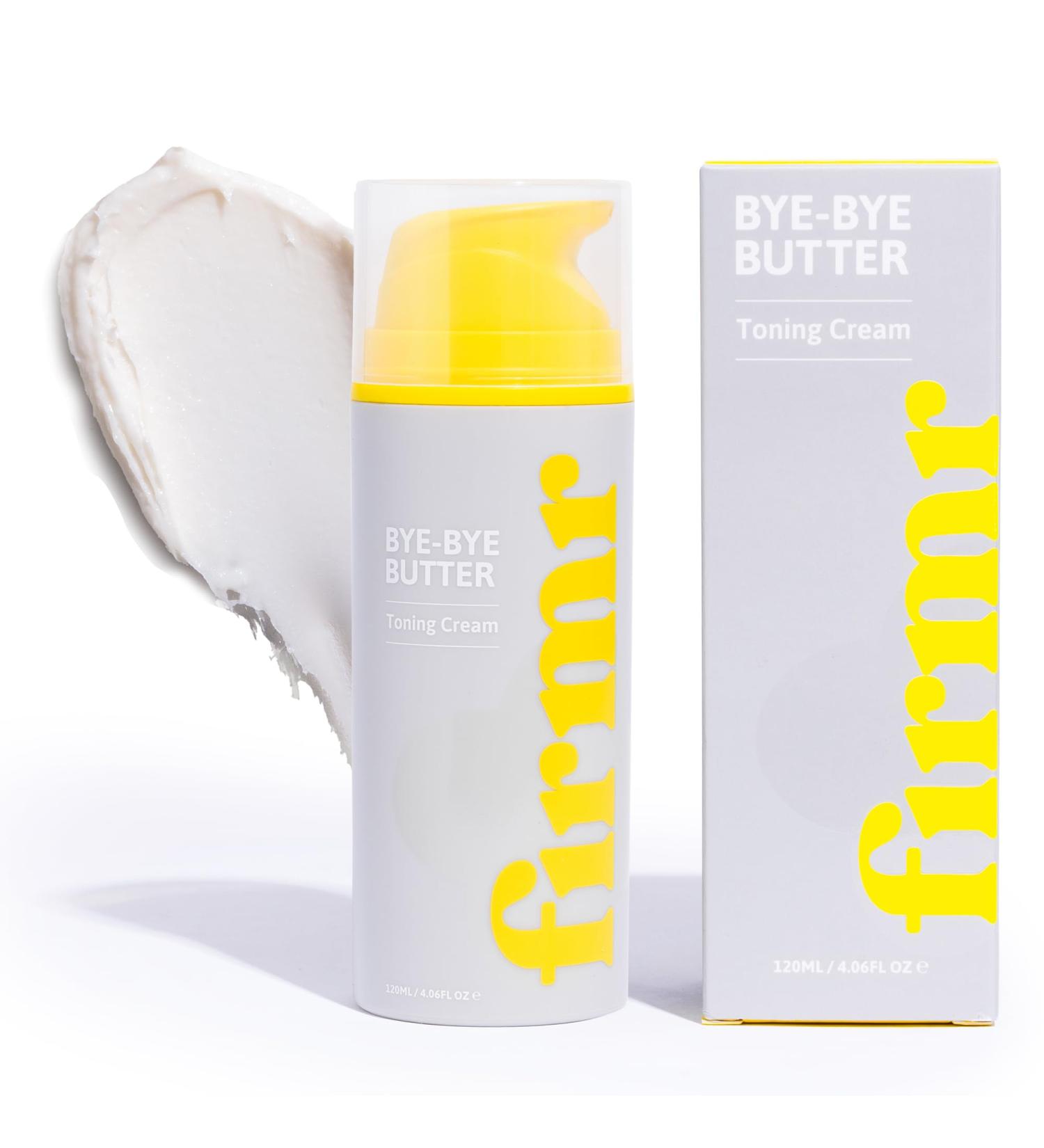 firmr Bye-Bye Butter Toning Cream - Cellulite Removal & Stretch Mark Cream with Celery Stem Cells - Naturally Hydrates Retains Moisture Boosts Elasticity Strengthens Skin Barrier 4.06 fl.oz/120ml - Buy Online on GoSupps.com