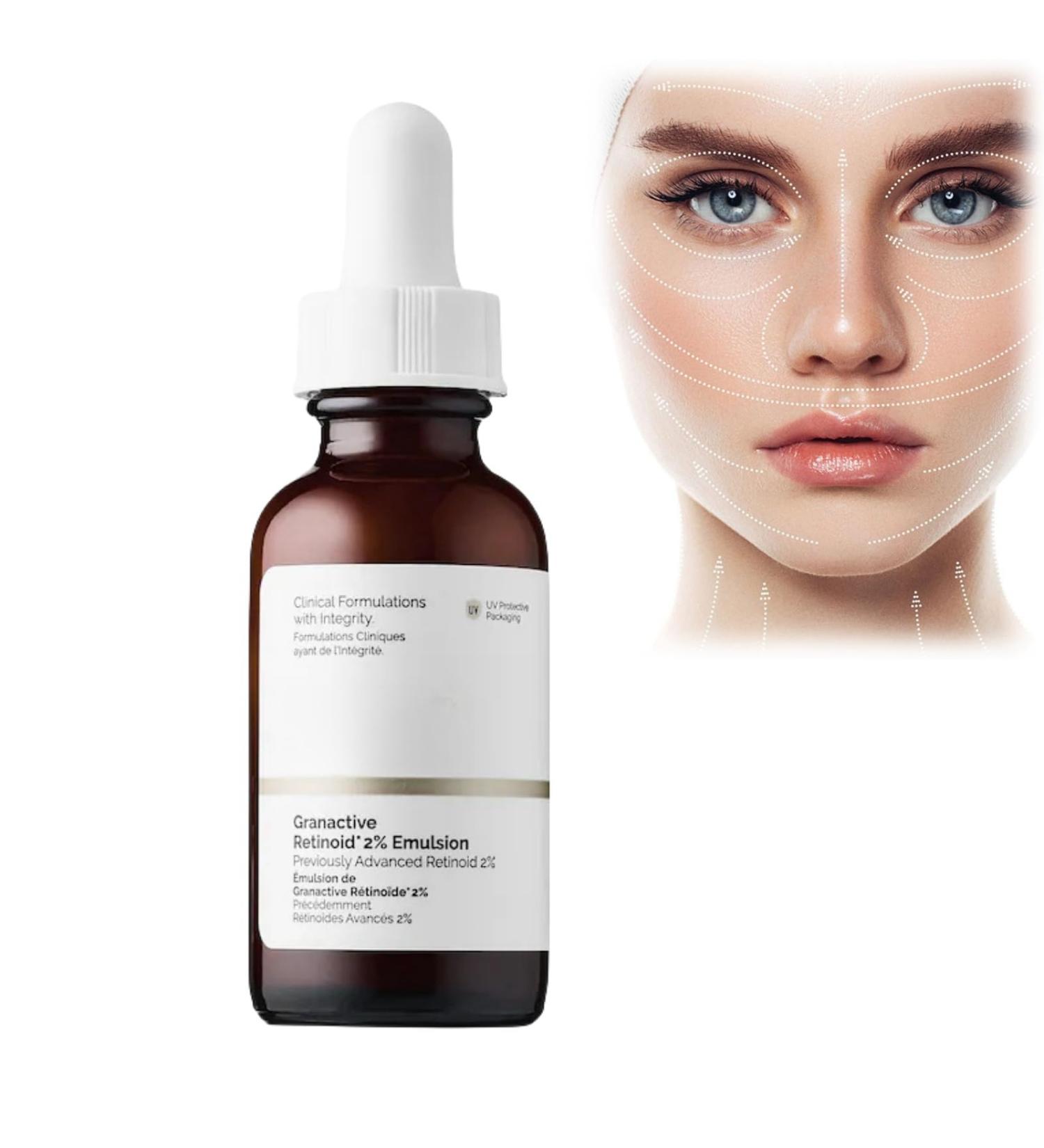 Retinoid 2% Emulsion Retinol Serum Retinol Face Serum Retinol Anti-Aging Face Serum Anti Wrinkle Serum Face Moisturiser Skin Repair Serum Retinol Serum High Strength for Face Fade Fine Lines 30ml - Buy Online on GoSupps.com
