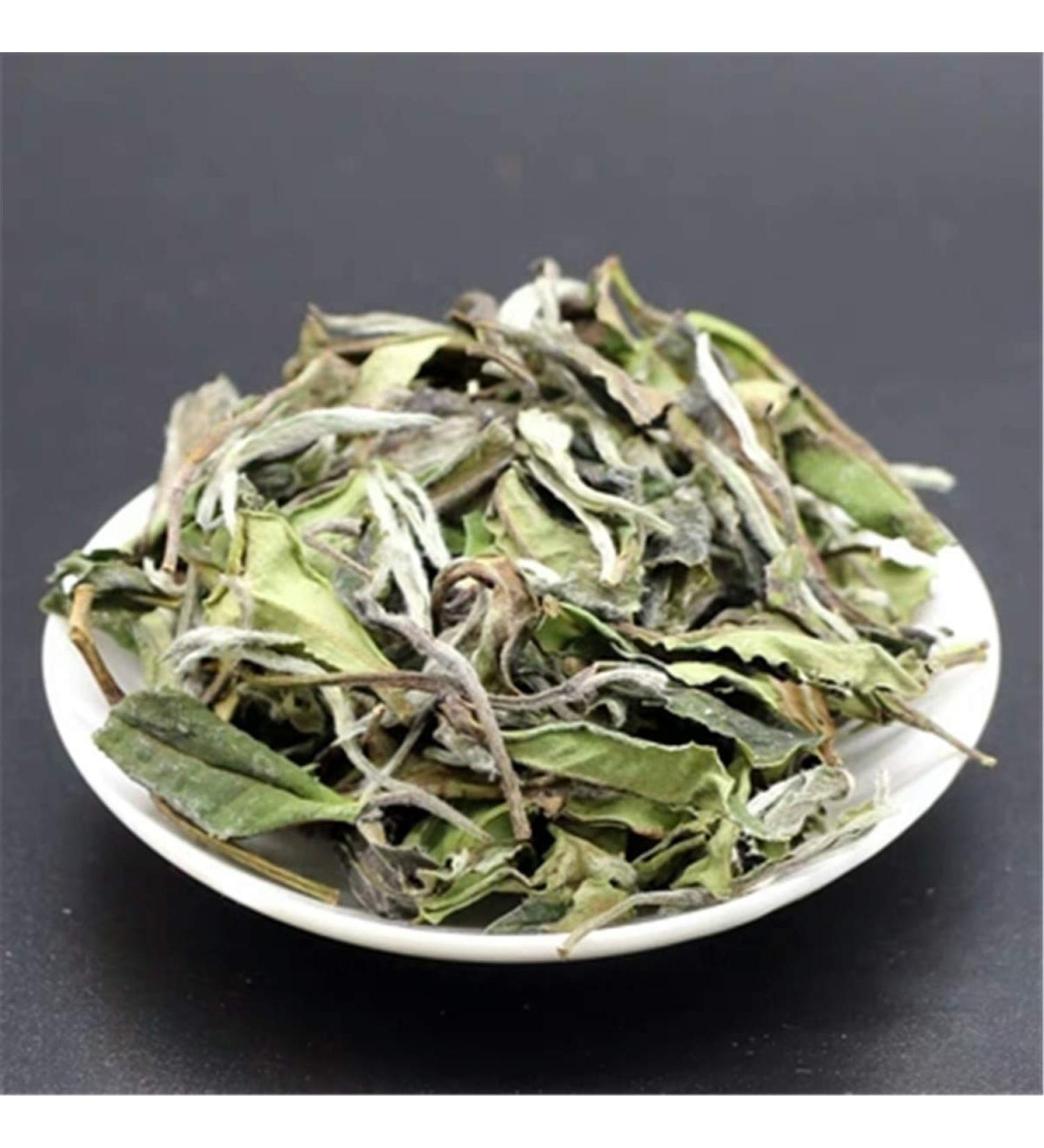 Th de fleurs naturelles Feuilles mobiles Th vert de Bai Mu Dan Th blanc de poney blanc (50g) - Buy Online on GoSupps.com