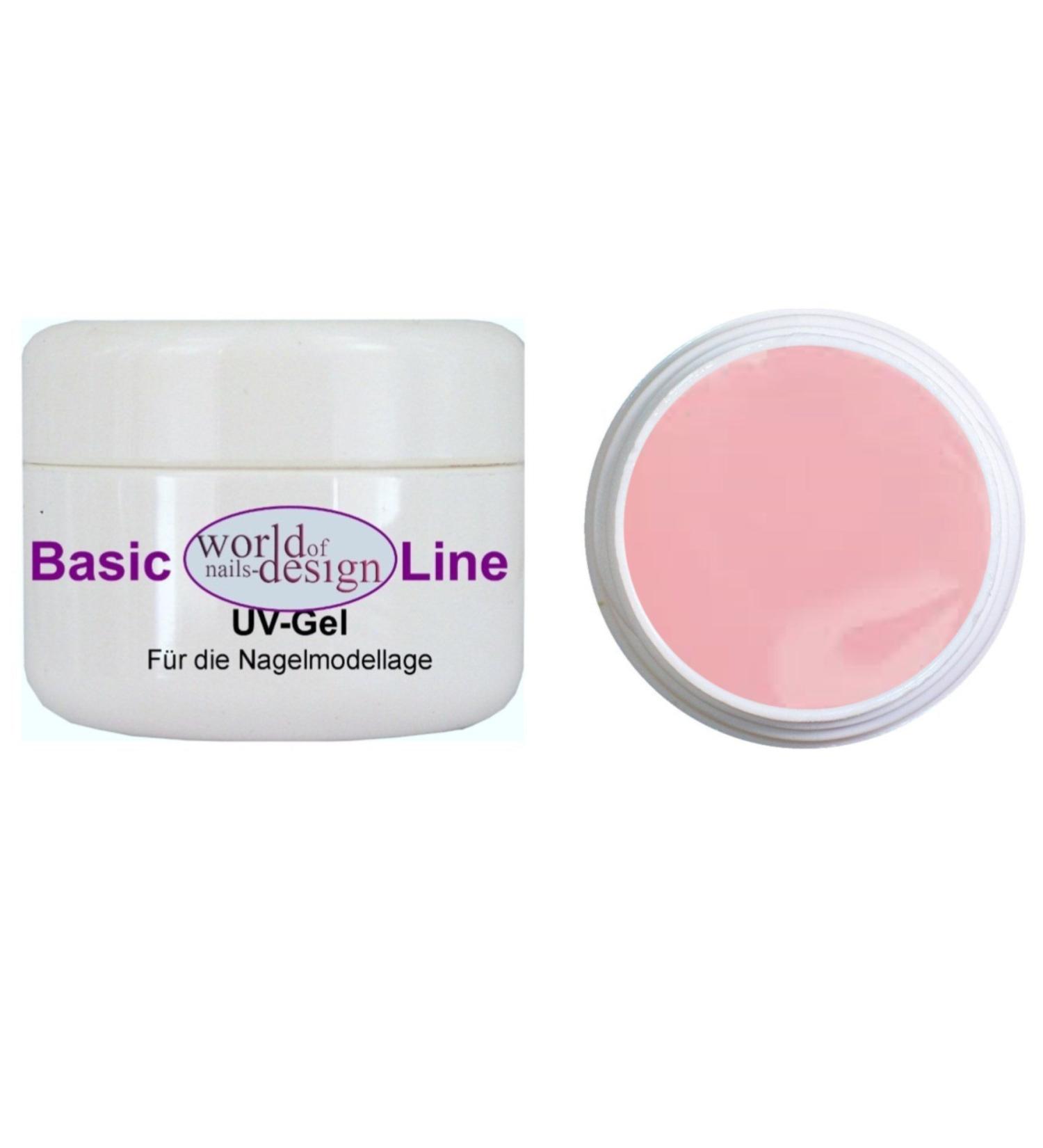 World of Nails-Design BasicLine 15ml LED/UV 1Phase-Gel Milky Ros thick pink milky Babyboomer Look