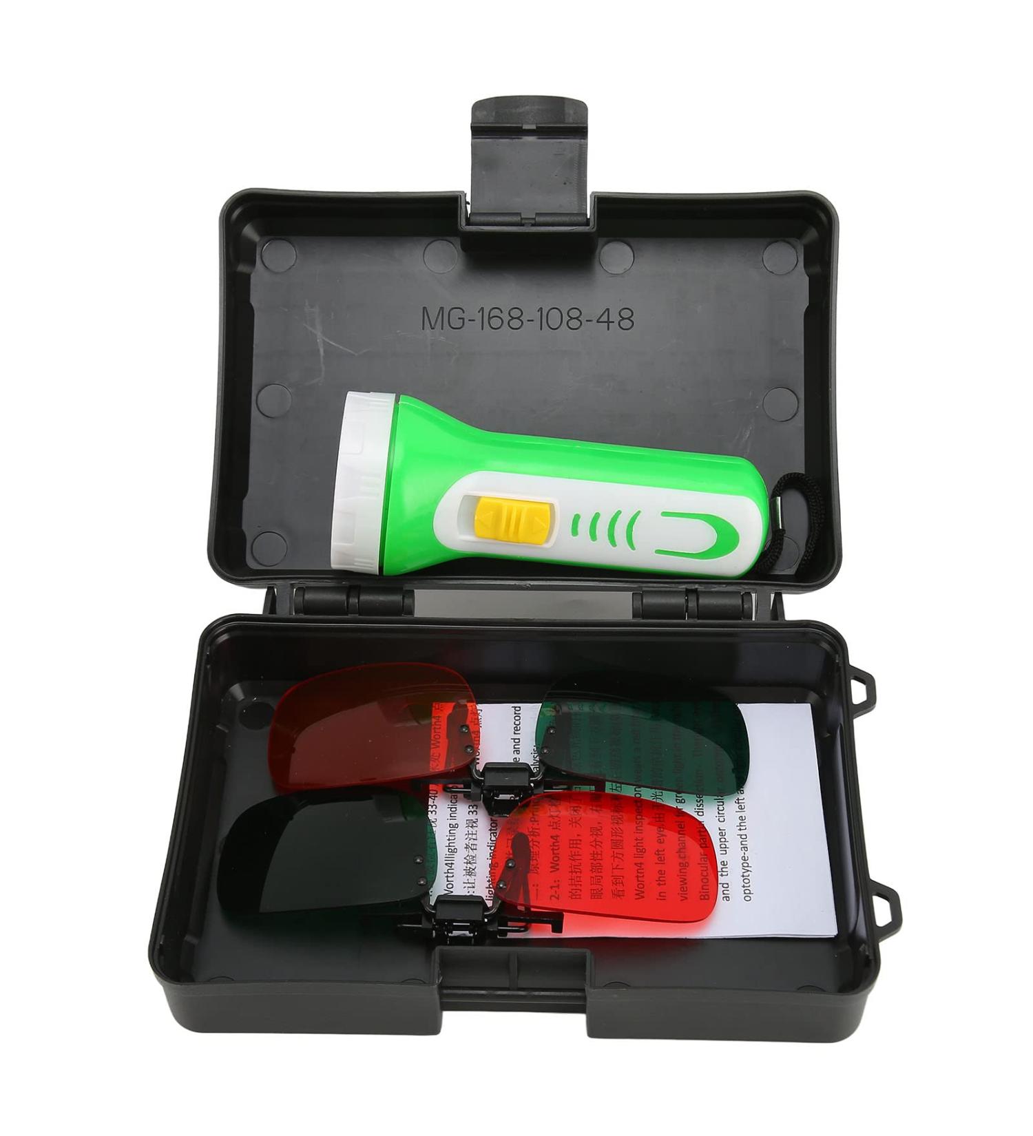 4-Point Red-Green Glasses | Reusable Penlight Ophthalmological Tester - Portable & Professional for Eye Exams - Buy Online on GoSupps.com