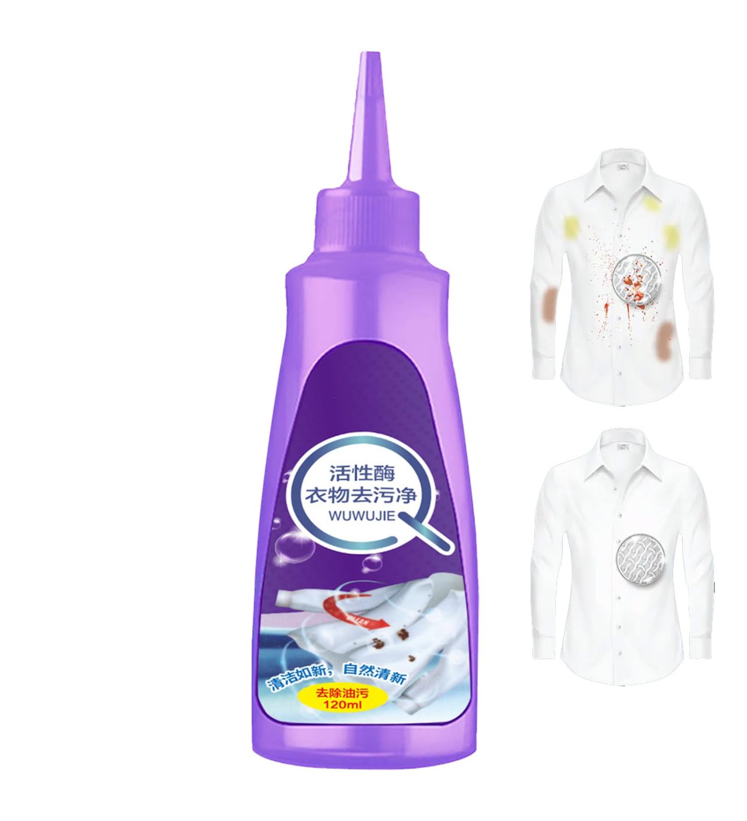 Garment Stubborn Stain Cleaner - Fabric Cleaner | 120ml Instant Wash Fabric Stain Remover Removes Oil Paint Blood Ink Coffee Pet Stains Riastvy - Buy Online on GoSupps.com