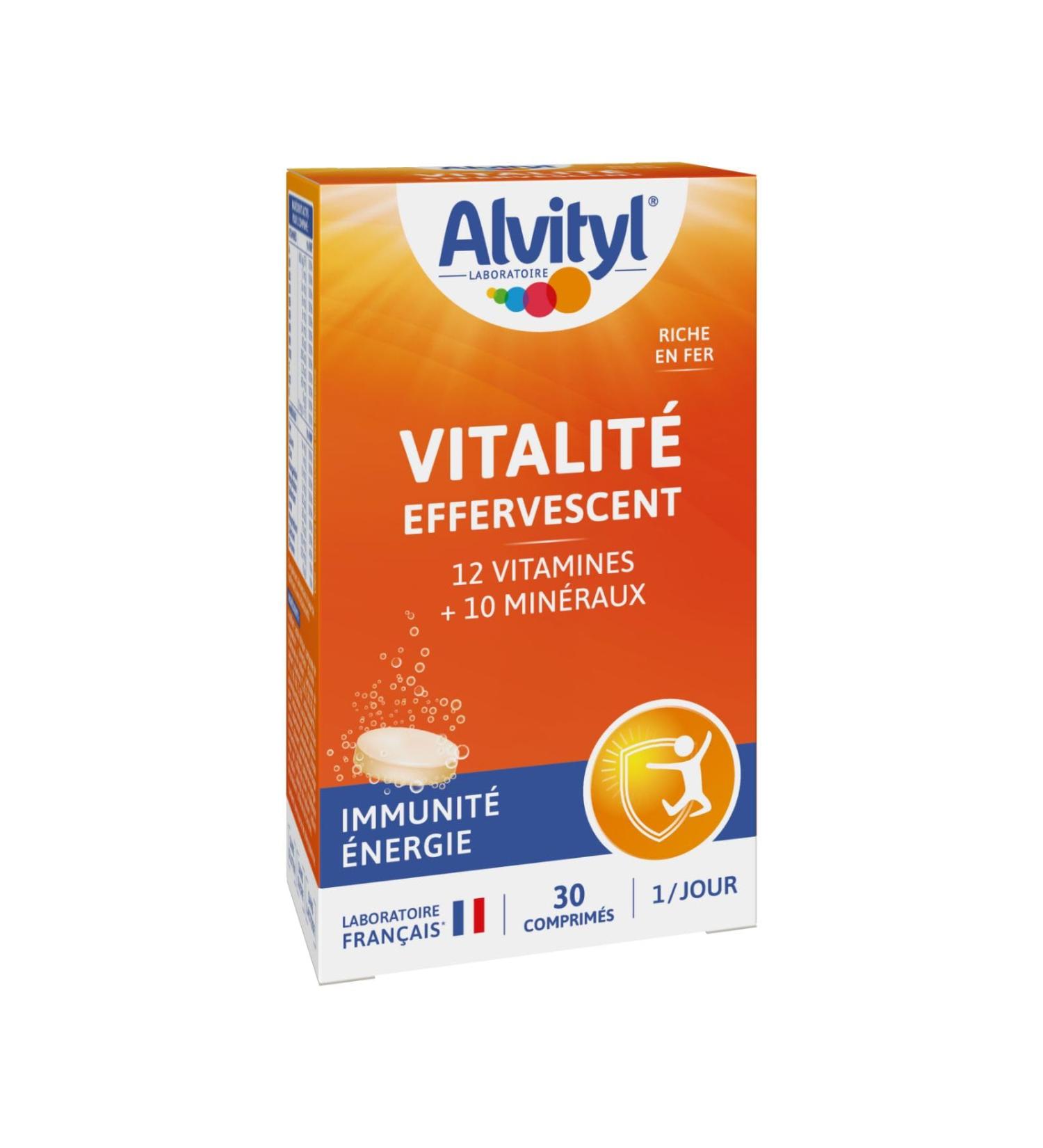 Alvityl - Vitality effervescent tablets - 12 vitamins and 10 minerals - From 12 years old - 30 tablets - Buy Online on GoSupps.com