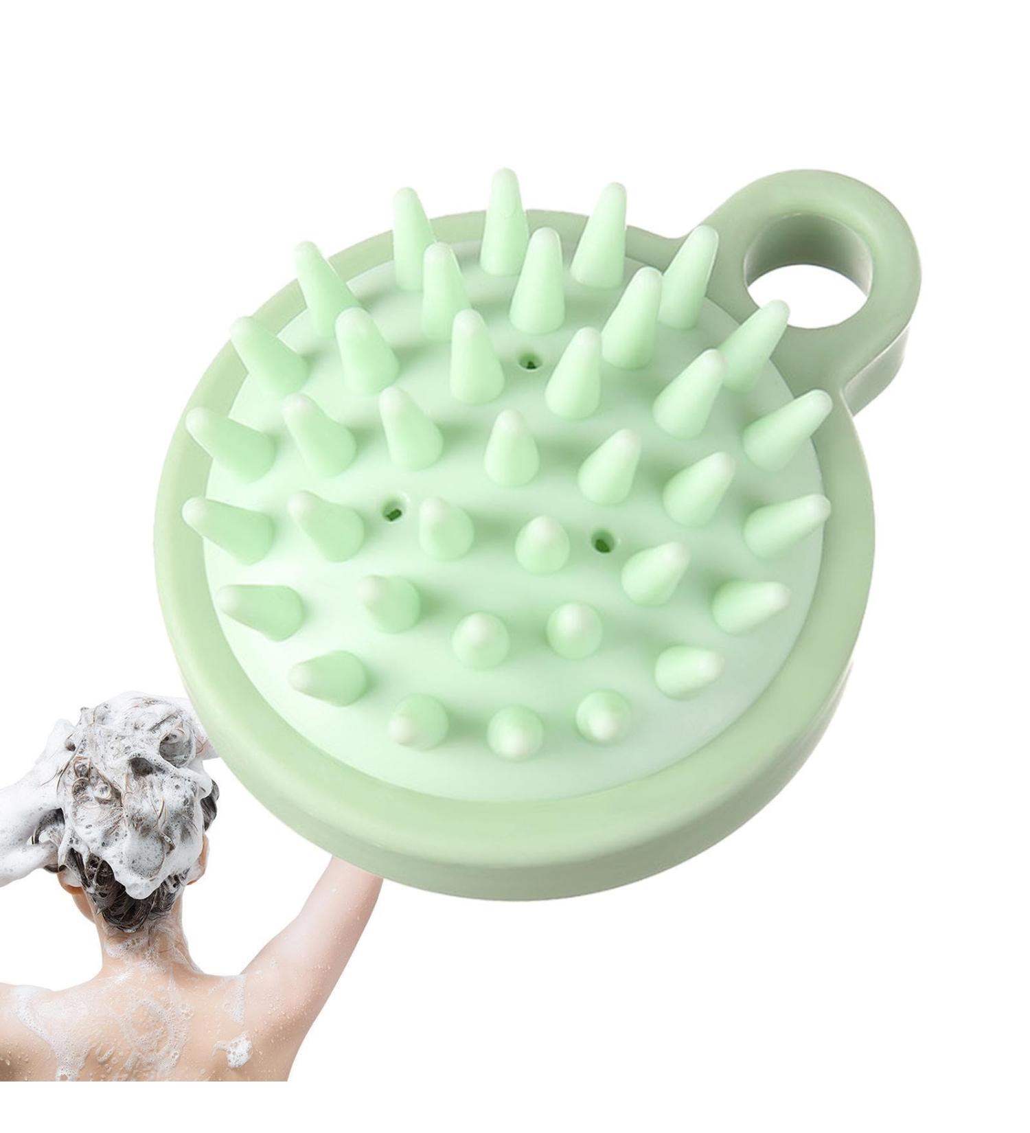 Shampoo Massage Brush | Wet & Dry Scalp Washer | Silicone Bristle Head Massager | Relaxation & Stress Relief | Shower Accessories for Men - Buy Online on GoSupps.com
