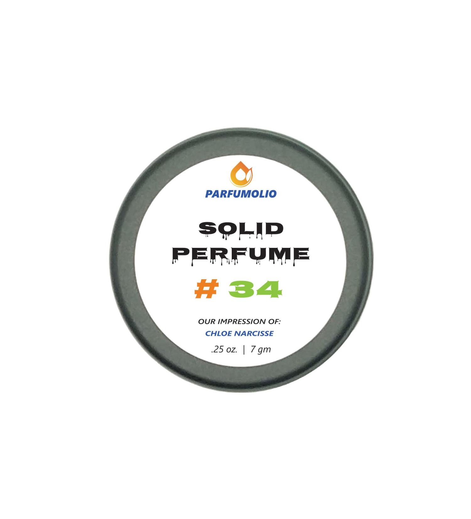Solid Perfume #34 Inspired by Chloe Narcisse Women's Portable Non-Spill Fragrance Concentrated Long Lasting 7gm / 0.25 oz - Buy Online on GoSupps.com