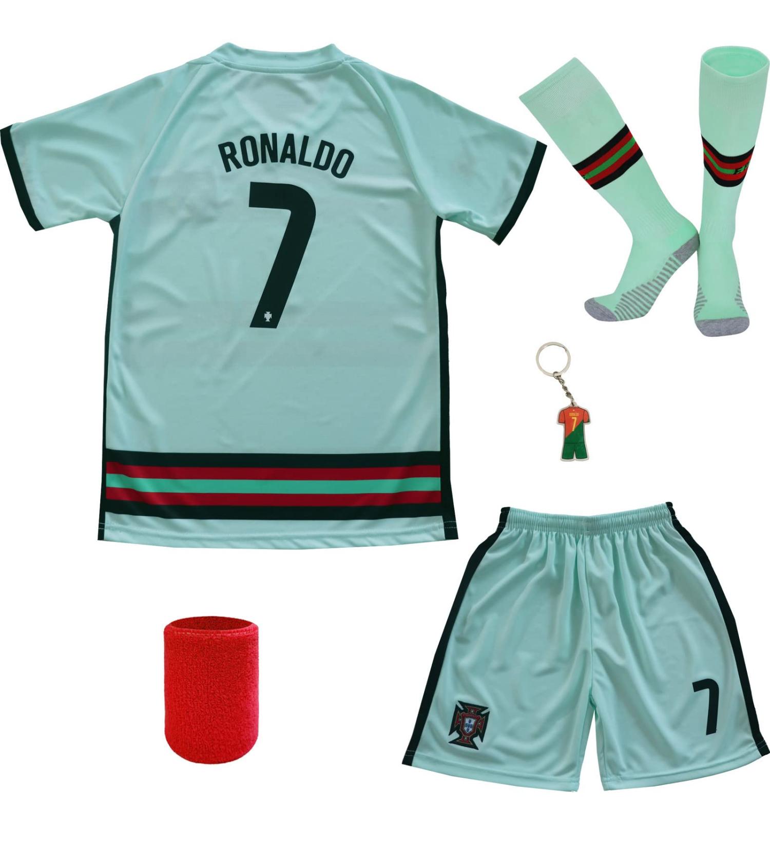 LeenBD Ronaldo #7 Away Kids Soccer Jersey & Shorts Set - Youth Sizes 8-9 Years - Away 26 - Buy Online on GoSupps.com