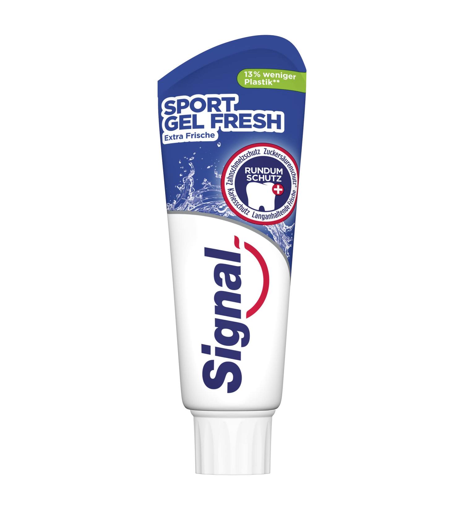 Signal Toothpaste Sport Gel Fresh - All-Round Protection & Extra Fresh Breath | 75ml | Pack of 12 - International Shipping - Buy Online on GoSupps.com