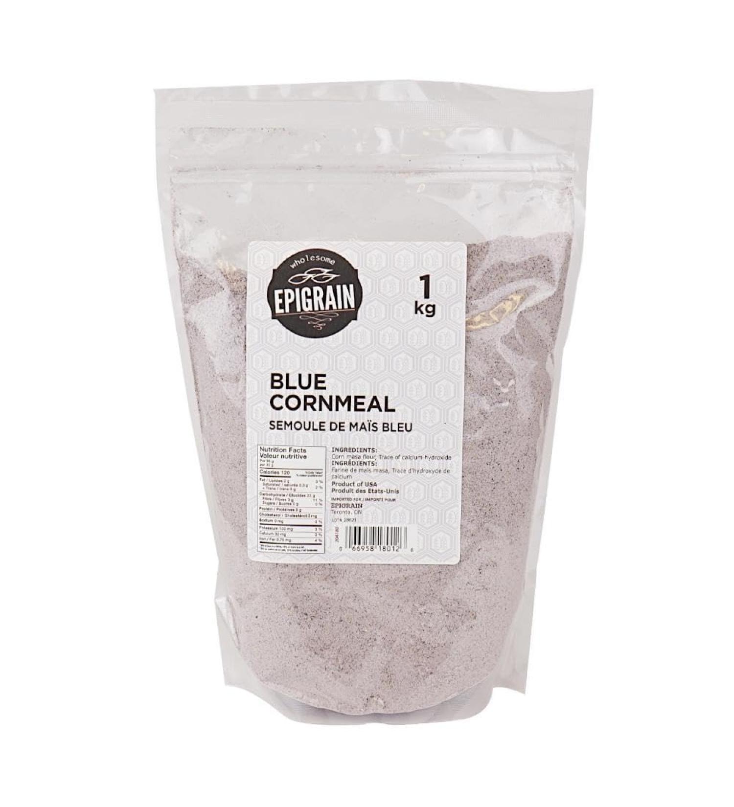 Epigrain Blue Cornmeal 1 kg | Adds delicious & visual wow factor to tortillas or baked goods - Buy Online on GoSupps.com