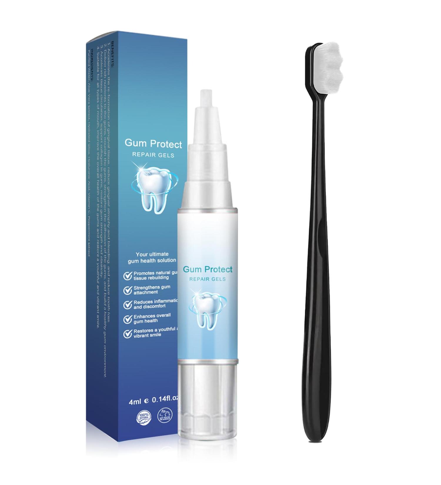 Ninnyi Teeth Whitening Essence Pen Gum Shield Therapy Gel with a Soft Toothbrush Kit - Buy Online on GoSupps.com