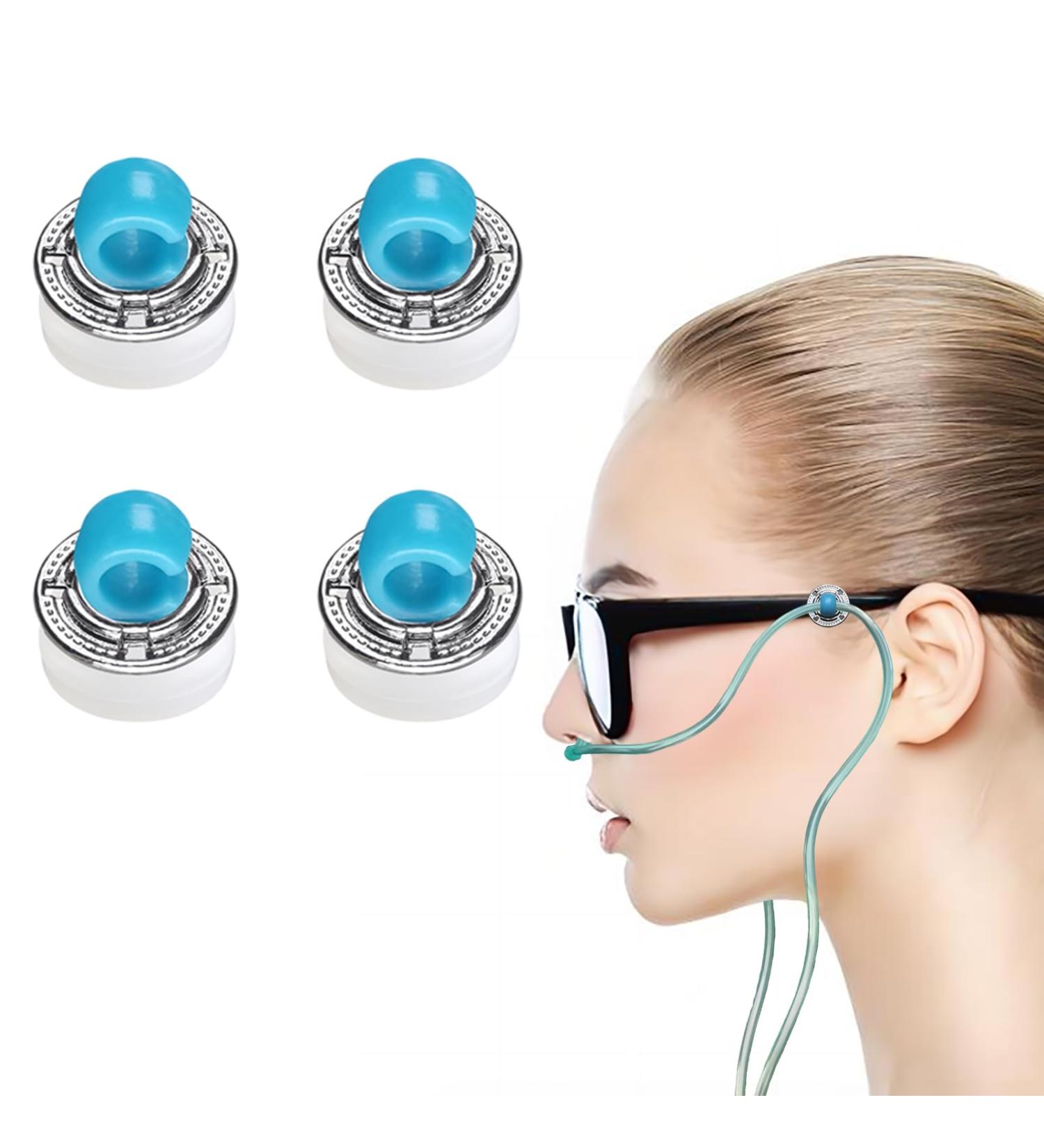 Oxygen Tube Holder for Glasses-Oxygen Nasal Cannula Clips for Ear Protection-Nasal Oxygen Cannula Ear Savers Effectively Avoid Ear Pain (Blue) - Buy Online on GoSupps.com