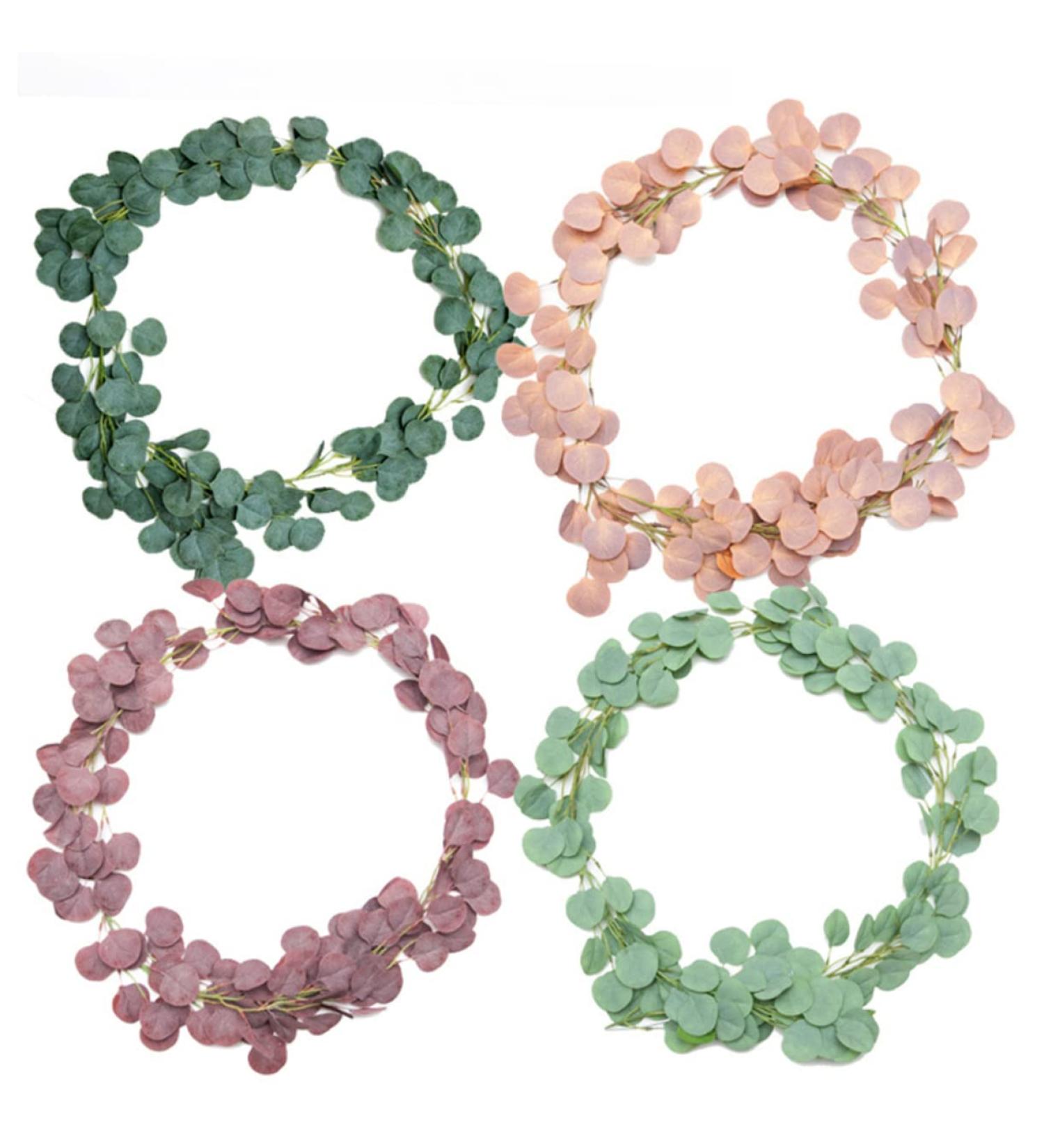Zerodeko 1pc Garland Decor Artificial Plants Faux Eucalyptus Autumn Leaves Artificial Eucalyptus Spring Wreath for Front Door Artifical Green Leaves Wreath Green Leaf Wreath Arch Green 54x54cm - Buy Online on GoSupps.com